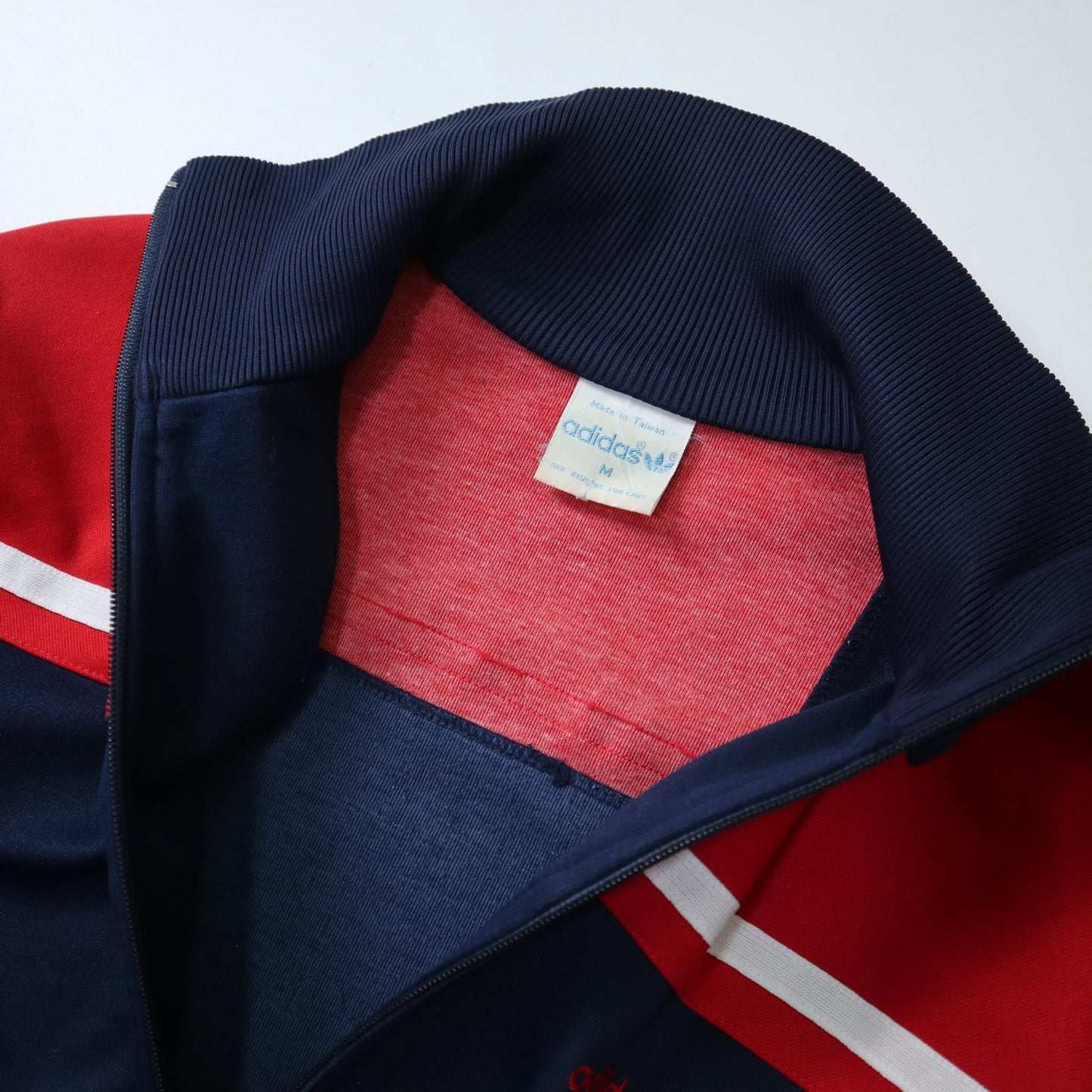 70 - 80s Adidas 台灣製 藍紅拼色滾邊運動外套 - 富士鳥古著