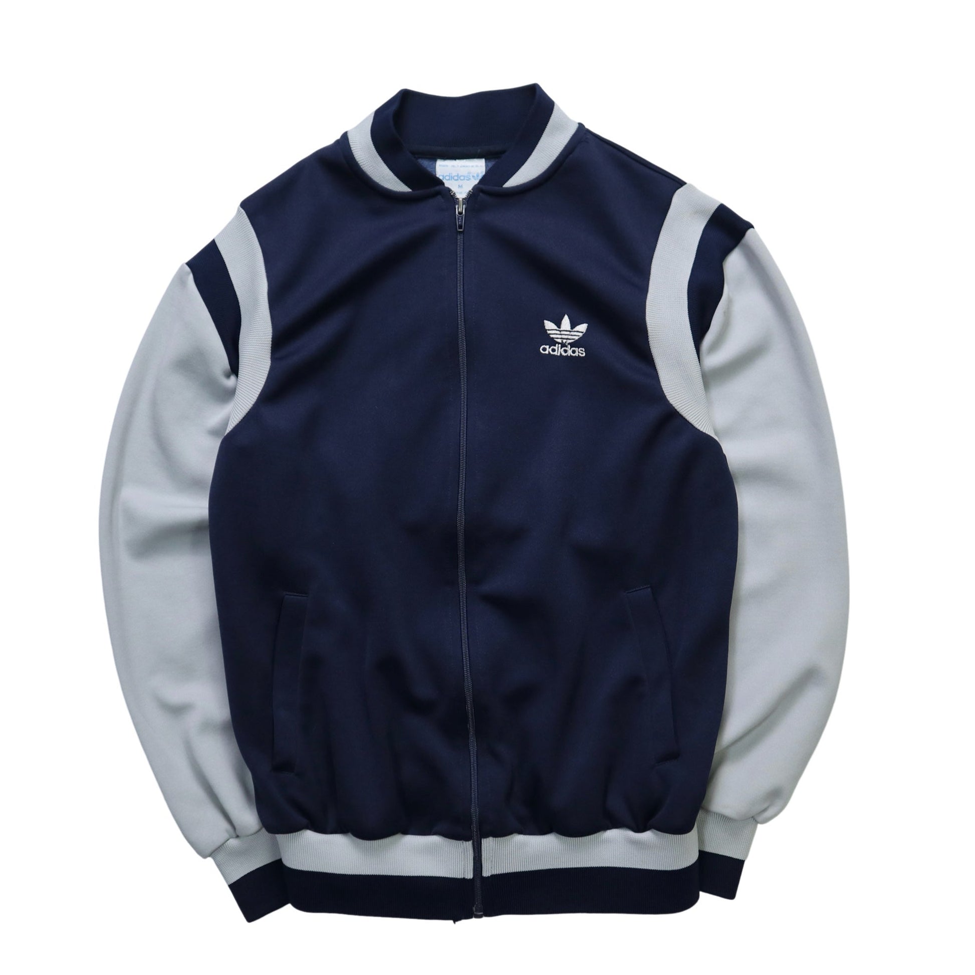 70 - 80s Adidas 台灣製 藍灰拼色運動外套 - 富士鳥古著
