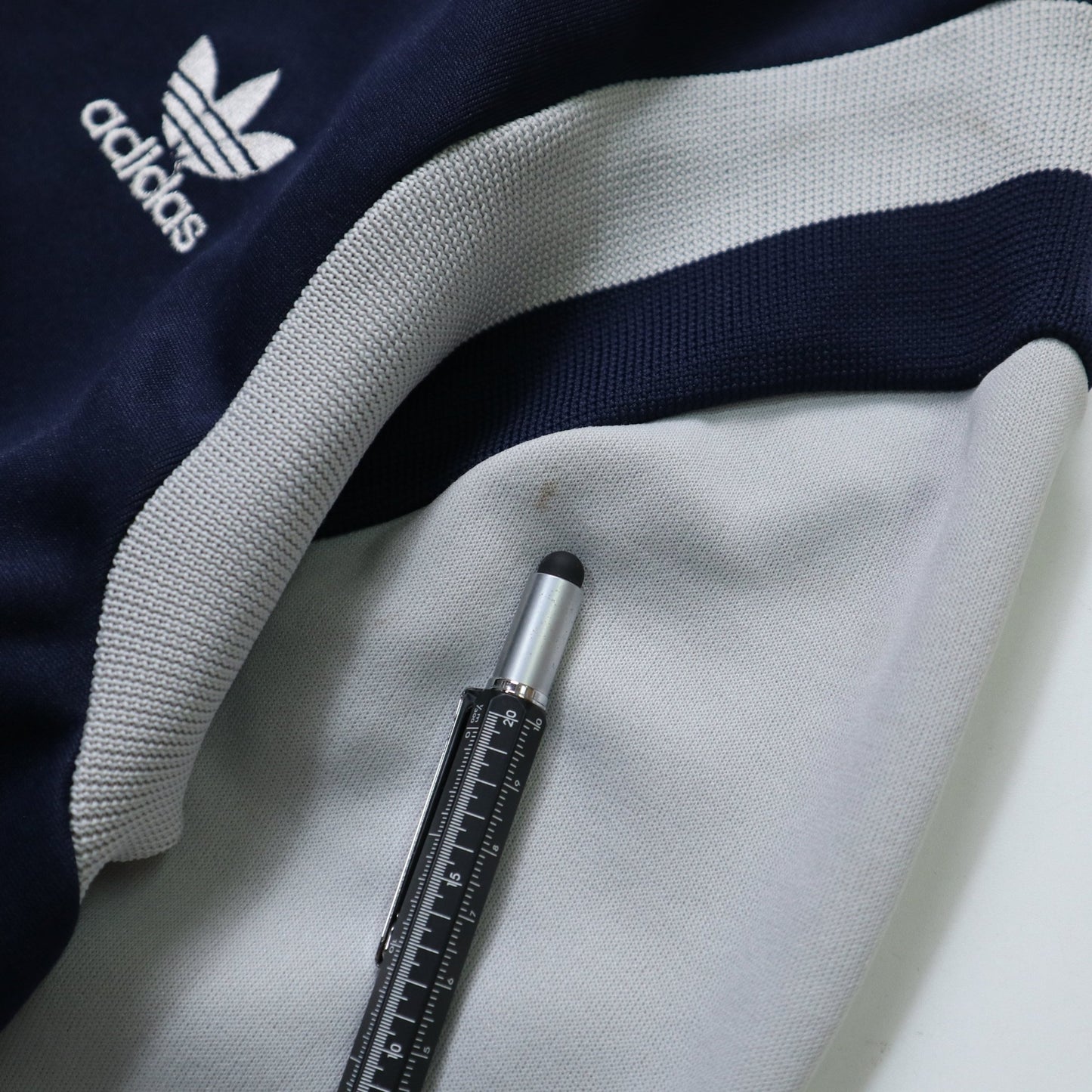 70 - 80s Adidas 台灣製 藍灰拼色運動外套 - 富士鳥古著