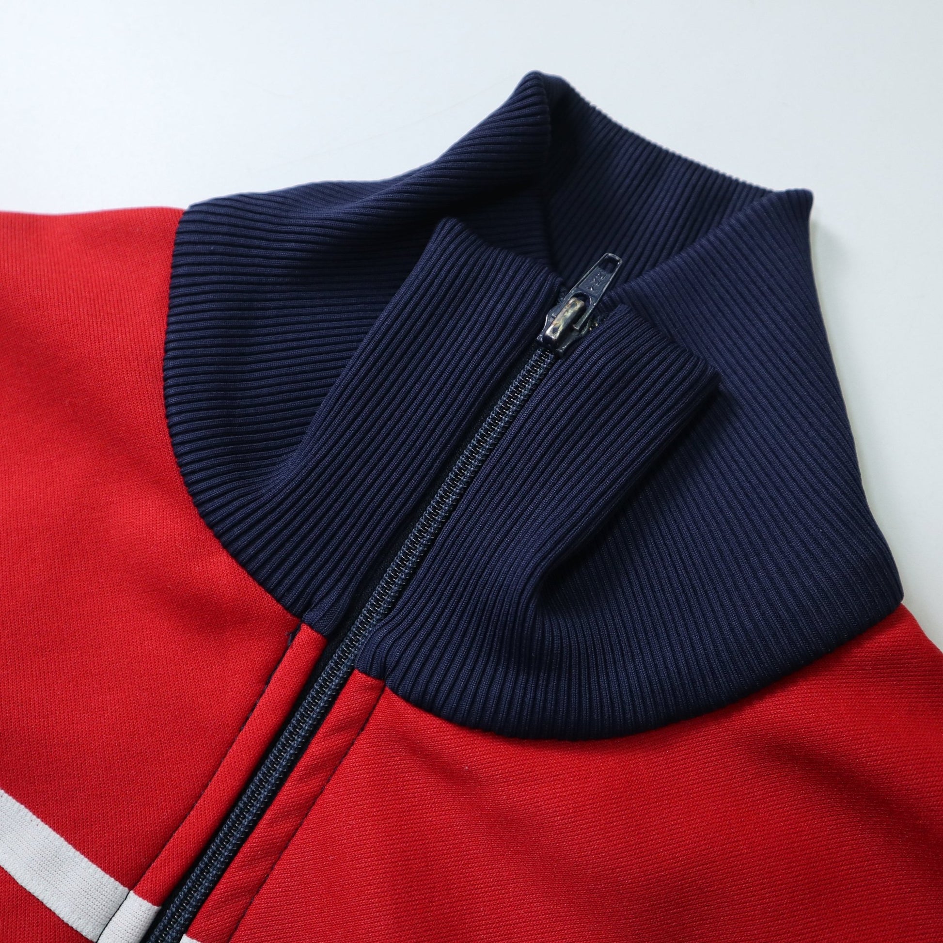 70 - 80s Adidas 台灣製 藍紅拼色滾邊運動外套 - 富士鳥古著