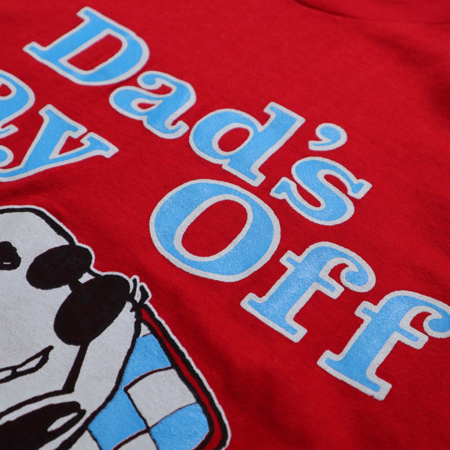 70 - 80s 美國製 Dad’s Day off Snoopy 沙灘椅渡假tee - 富士鳥古著