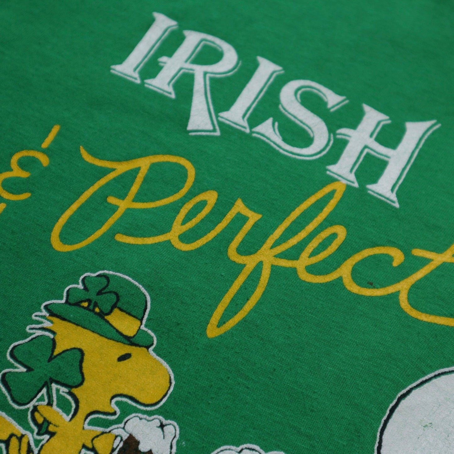 70 - 80s 美國製 IRISH BEER Snoopy tee - 富士鳥古著