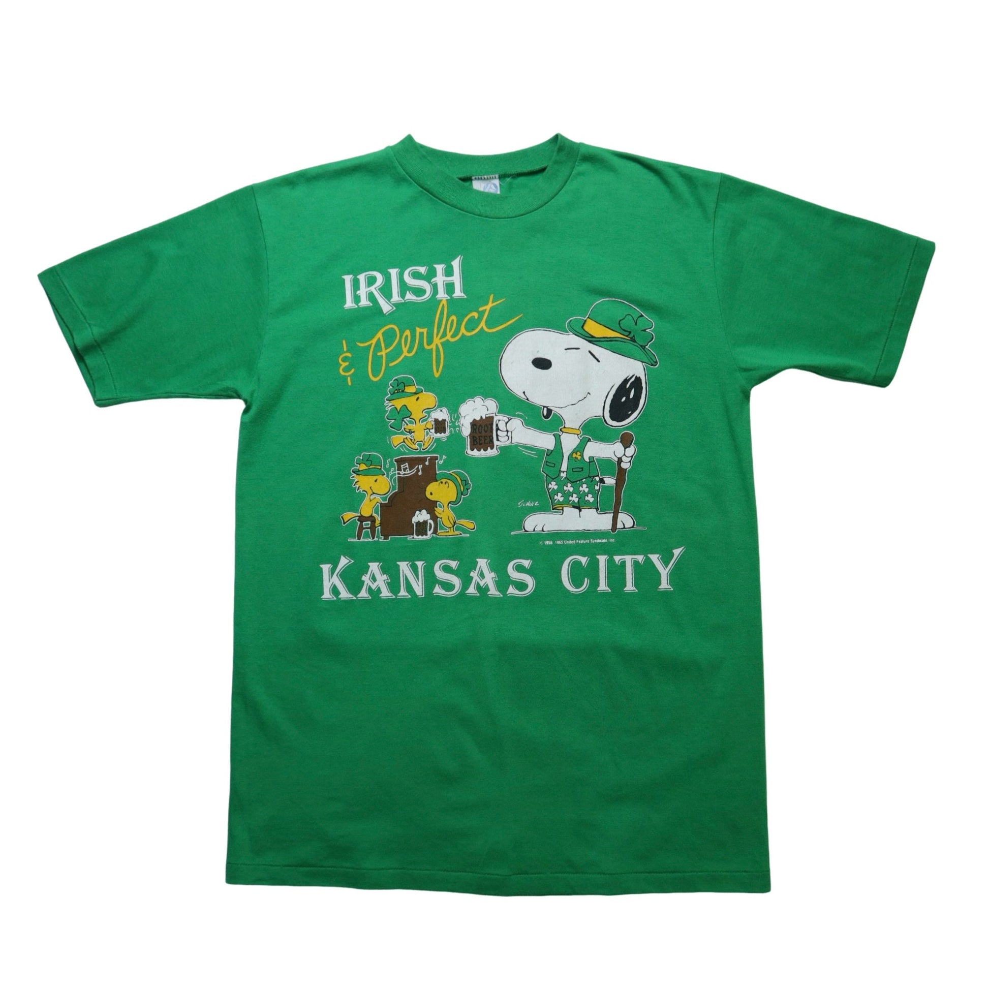 70 - 80s 美國製 IRISH BEER Snoopy tee - 富士鳥古著