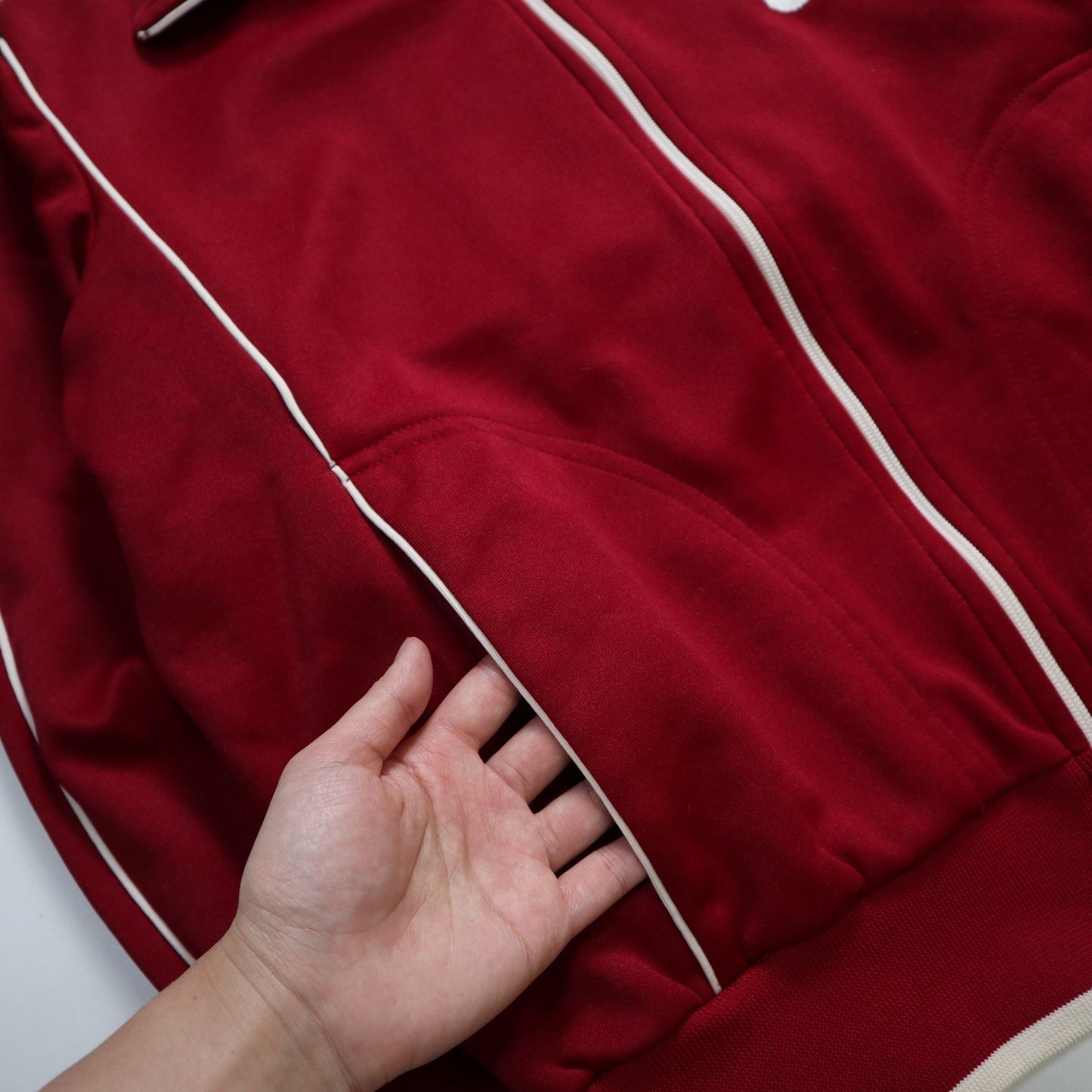 70 - 80s NIKE 台灣製 紅色素面運動外套 - 富士鳥古著