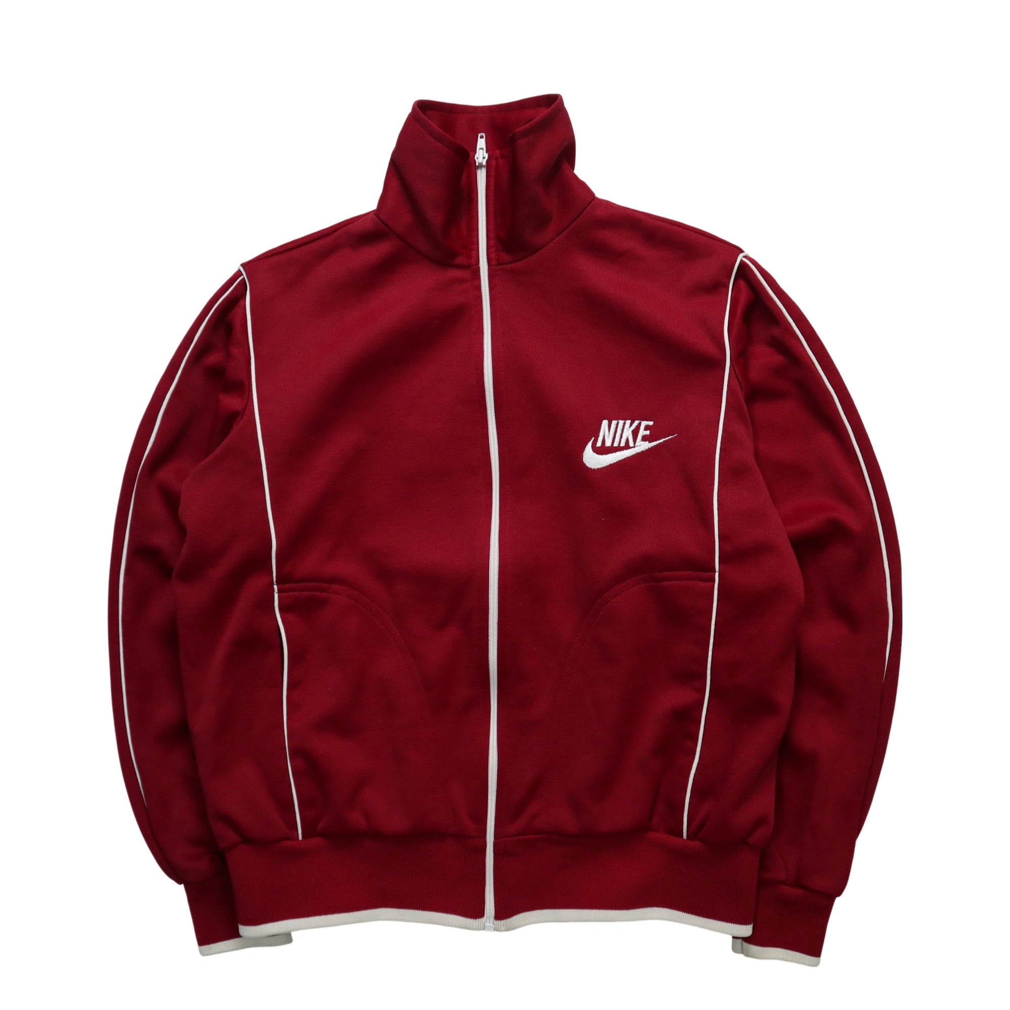 70s-80s Nike Taiwan-made red plain tracksuit jacket - Fujibird