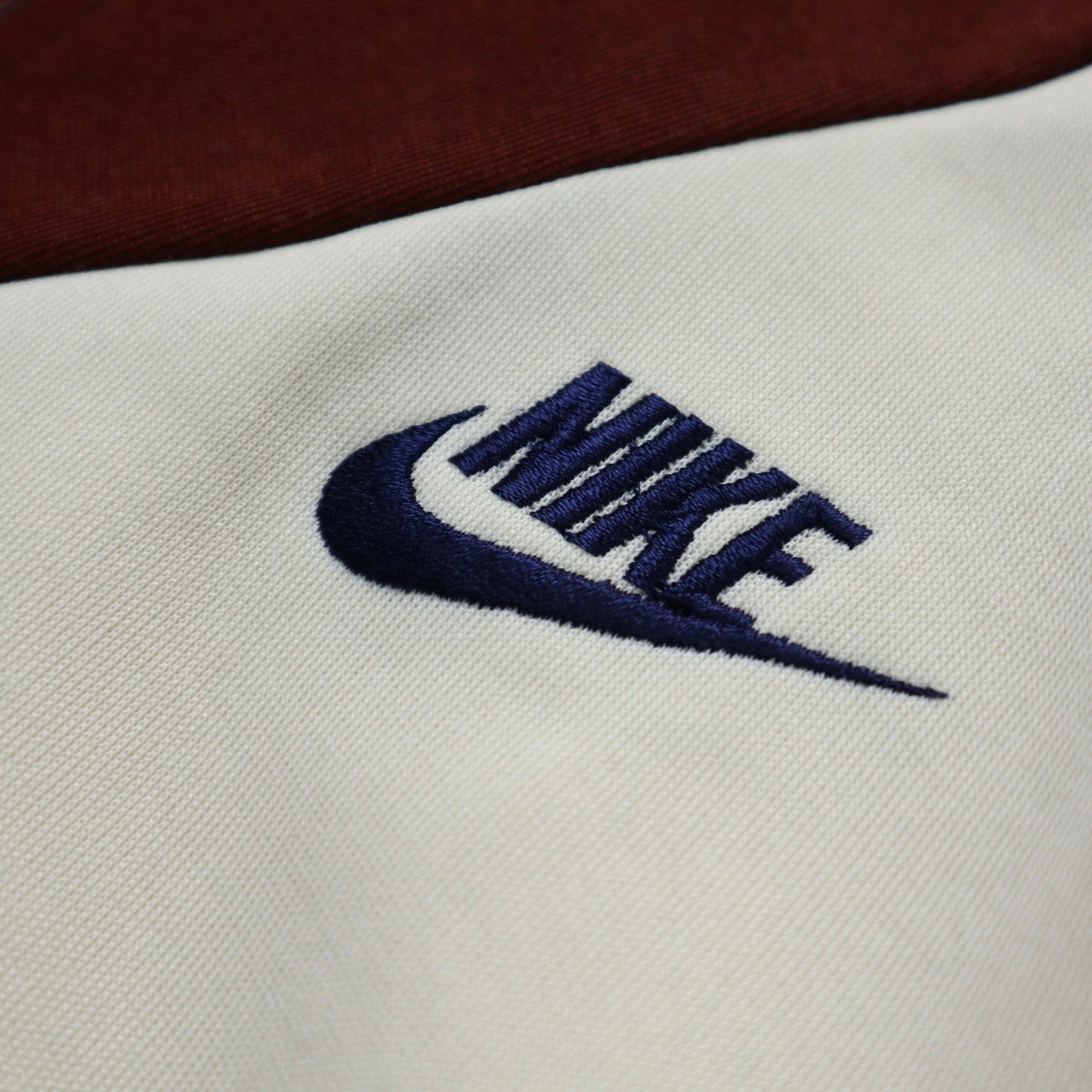 70 - 80s NIKE 台灣製 奶油白x咖啡拼色運動外套 - 富士鳥古著
