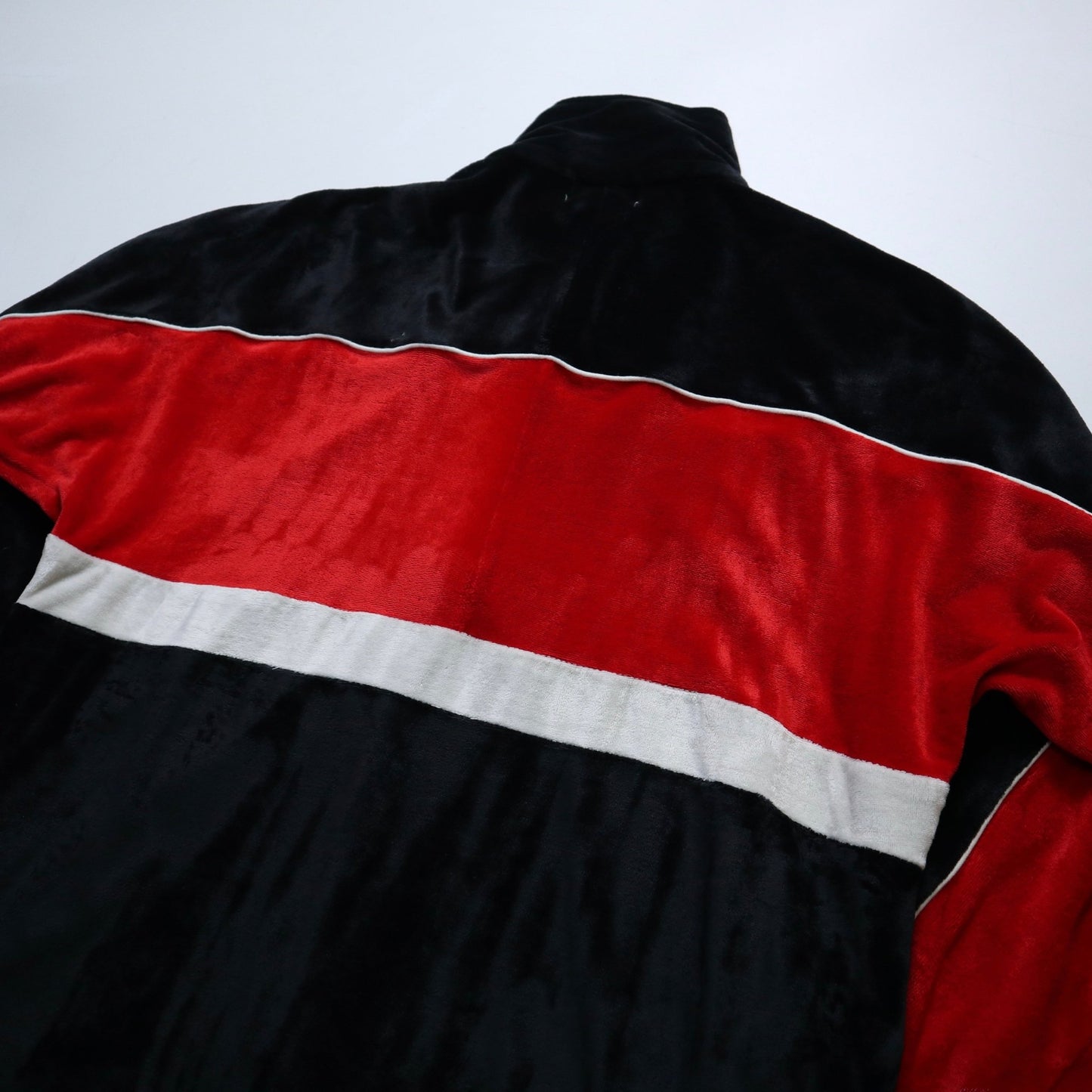 70 - 80s THE FOX COLLECTION 紅黑拼色絨布運動外套 - 富士鳥古著