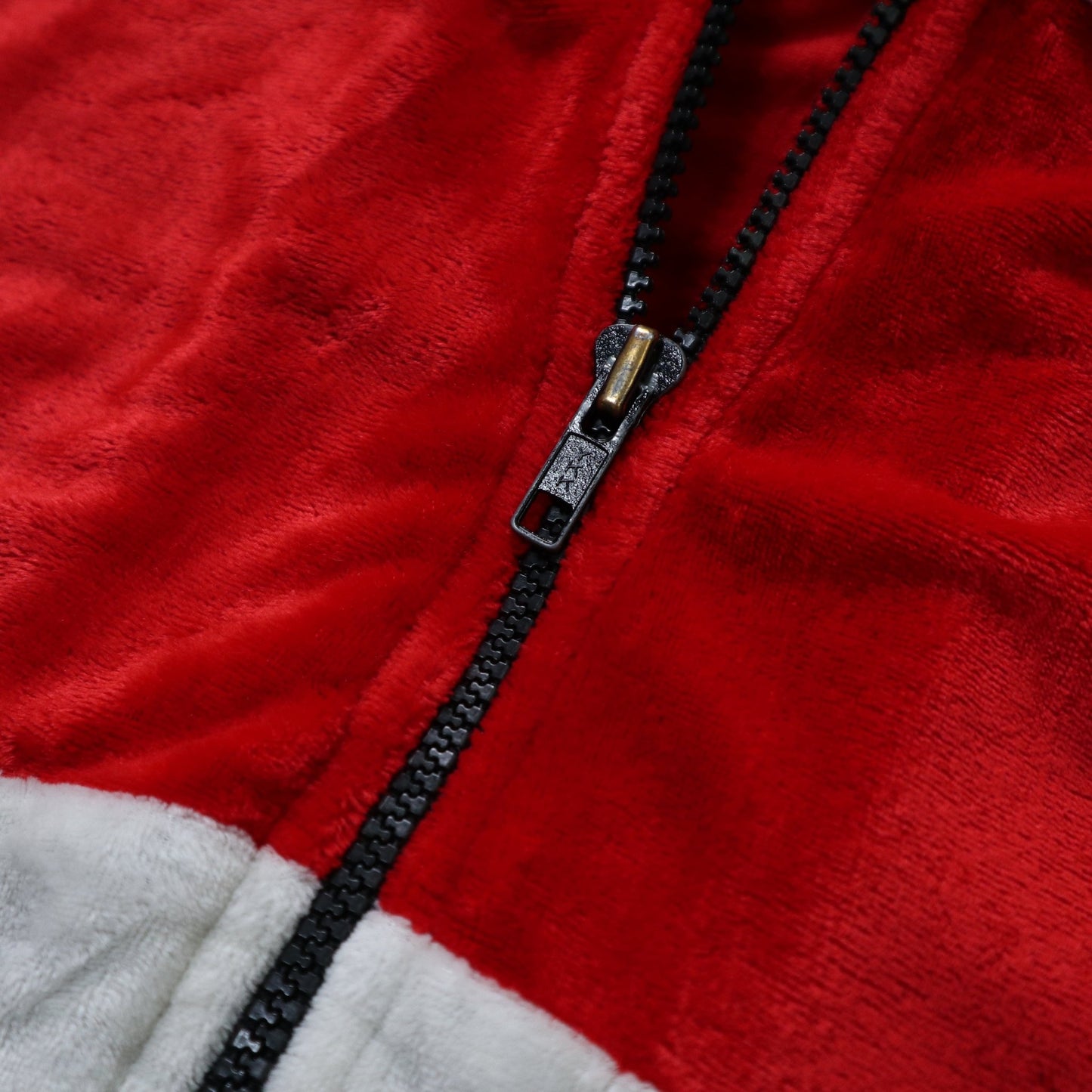 70 - 80s THE FOX COLLECTION 紅黑拼色絨布運動外套 - 富士鳥古著