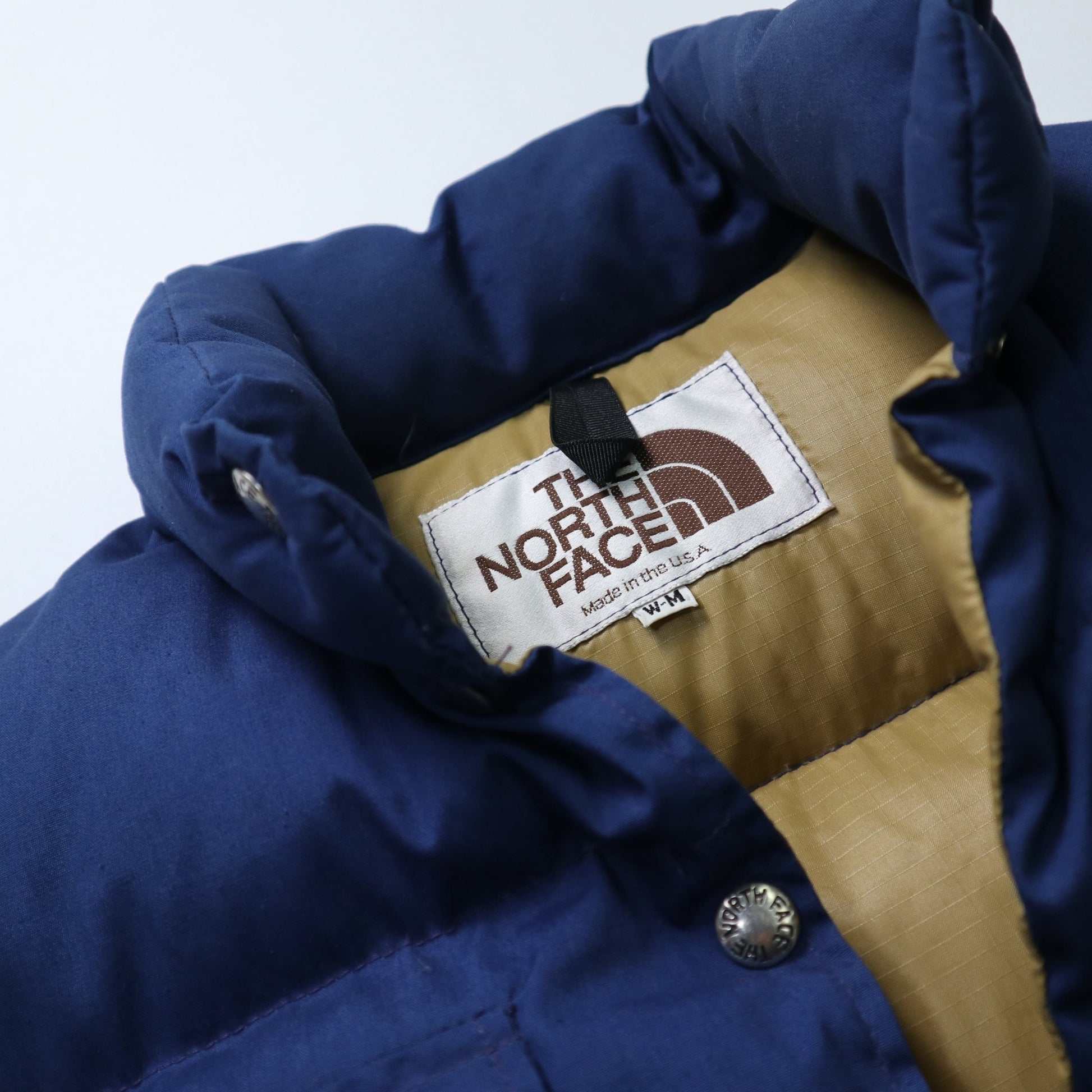 70 - 80s The North Face 茶標 美國製 海軍藍羽絨背心 鵝絨背心 - 富士鳥古著