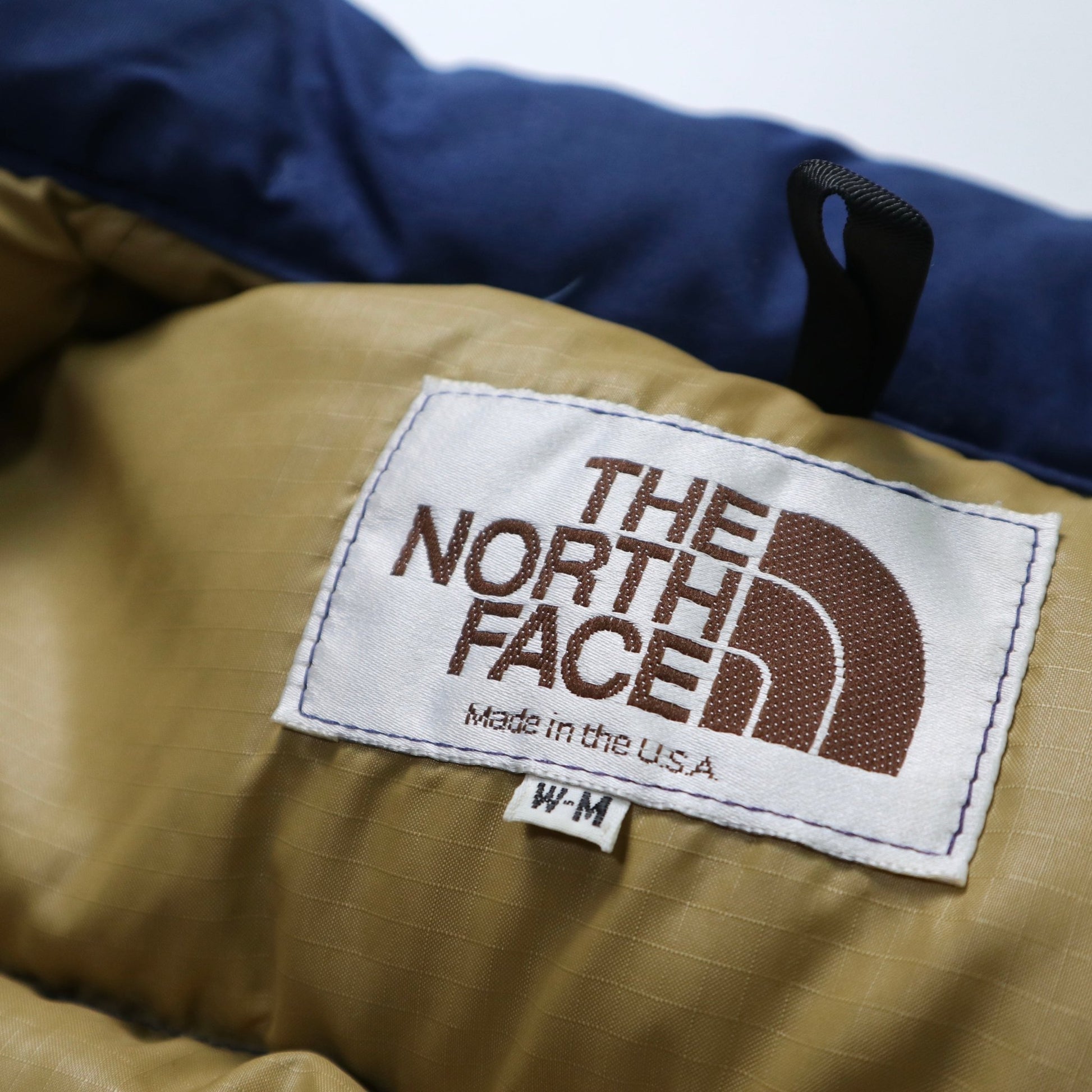 70 - 80s The North Face 茶標 美國製 海軍藍羽絨背心 鵝絨背心 - 富士鳥古著