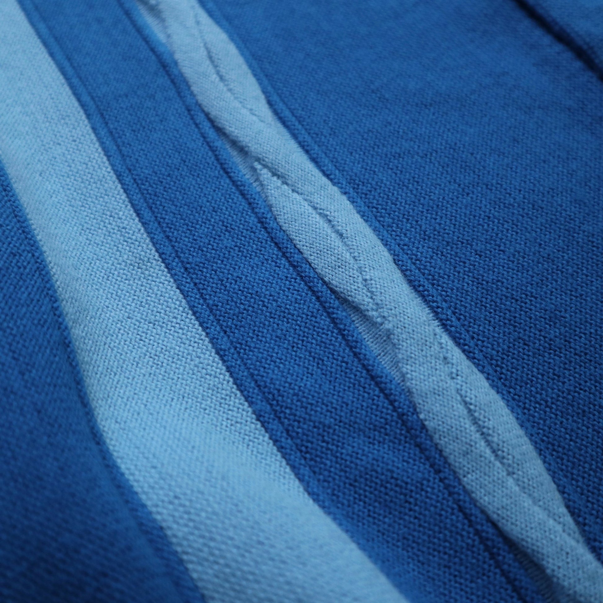 70s 寶藍色條紋開襟針織衫 針織外套 - 富士鳥古著