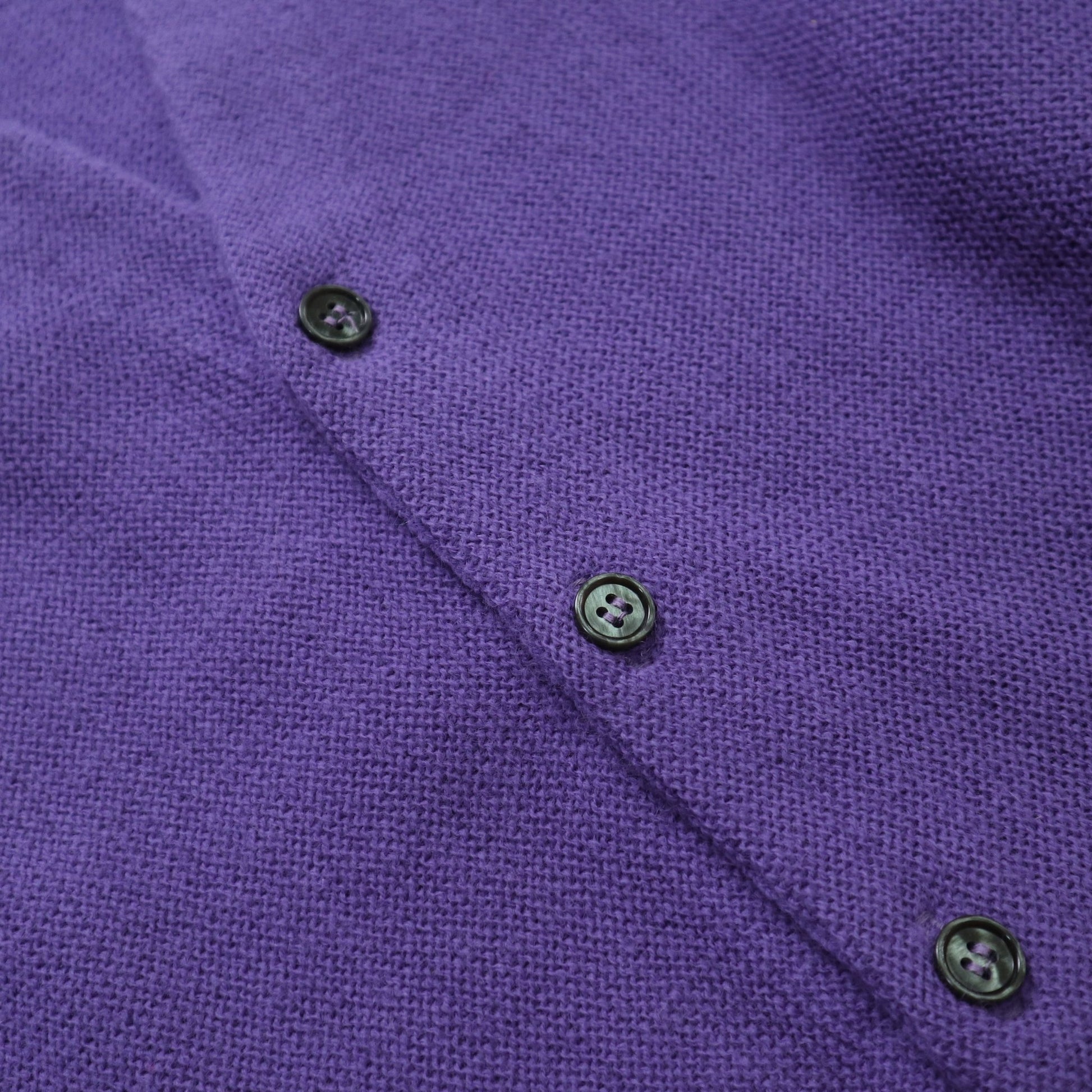 70s Barclay 紫色素面開襟針織衫 針織外套 - 富士鳥古著