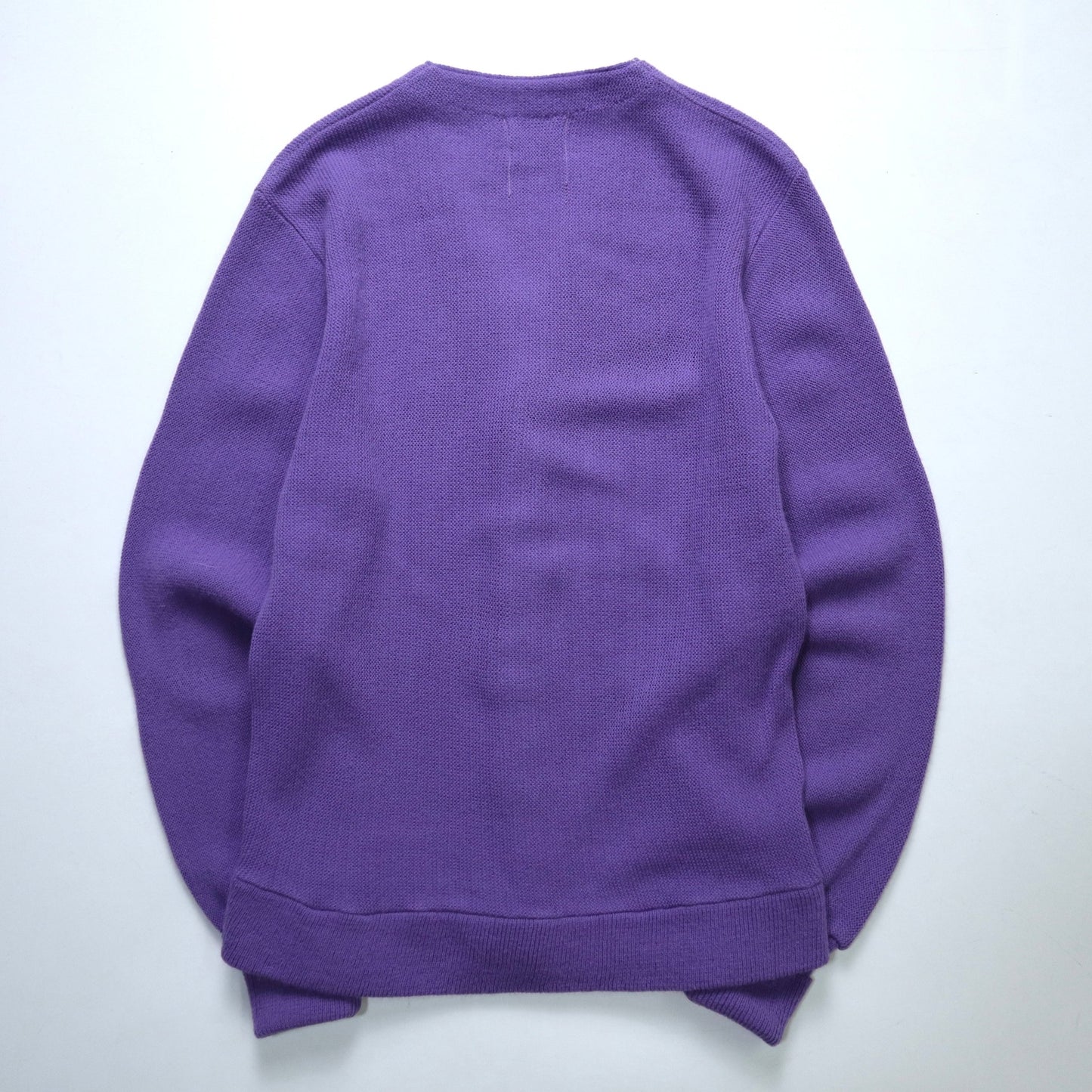 70s Barclay 紫色素面開襟針織衫 針織外套 - 富士鳥古著