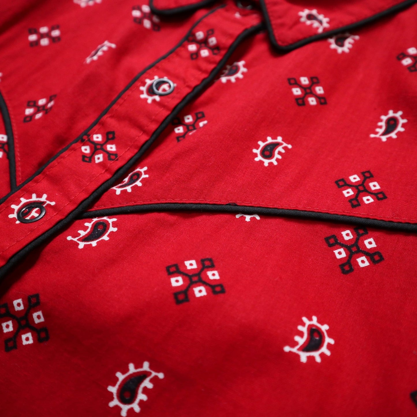 70s Betmar New York 美國製 女生紅色變形蟲襯衫 工會標籤 - 富士鳥古著