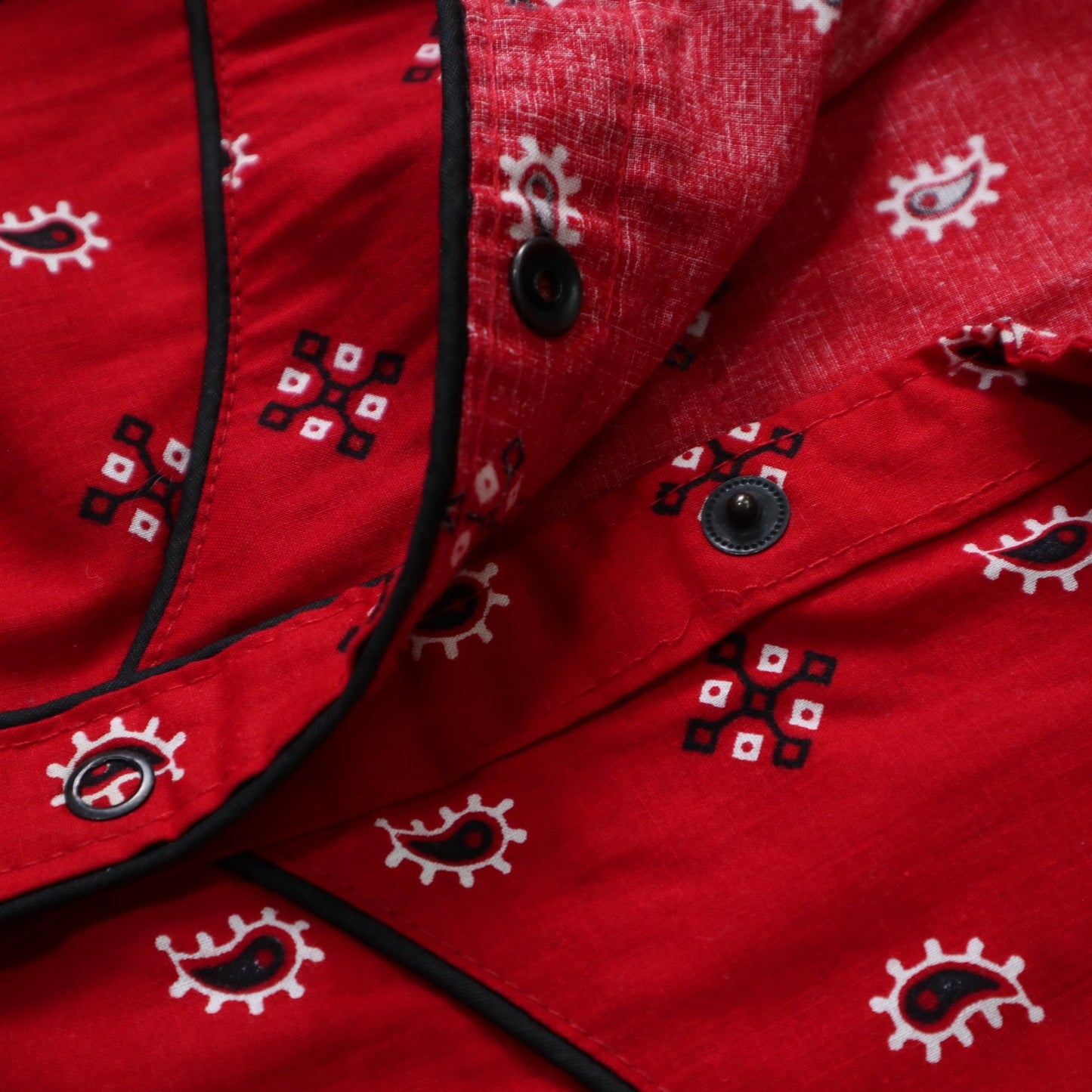 70s Betmar New York 美國製 女生紅色變形蟲襯衫 工會標籤 - 富士鳥古著