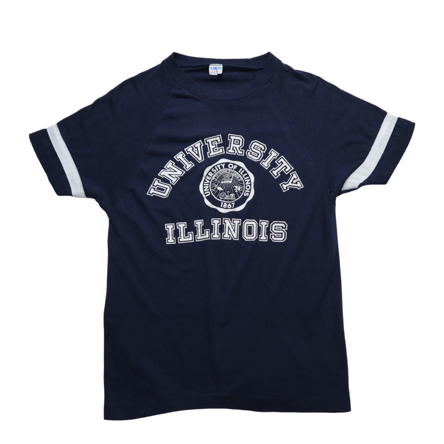 70s Champion 美國製 University of ILLINOIS T-Shirt - 富士鳥古著