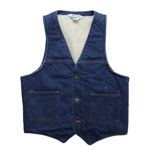 美國製 70's Dickies Vaquero Sherpa Lined Vest 羔羊牛仔背心 - 富士鳥古著