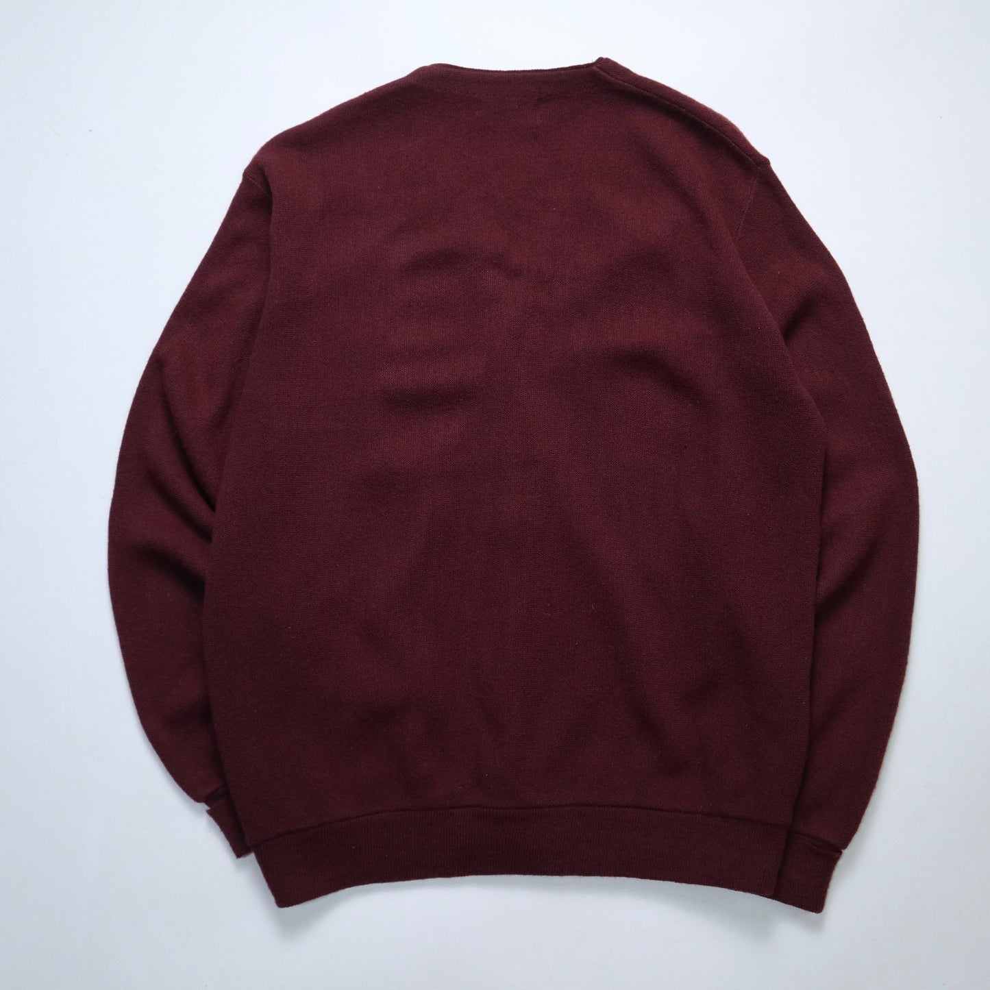 70s IZOD Lacoste 酒紅色開襟針織衫 - 富士鳥古著