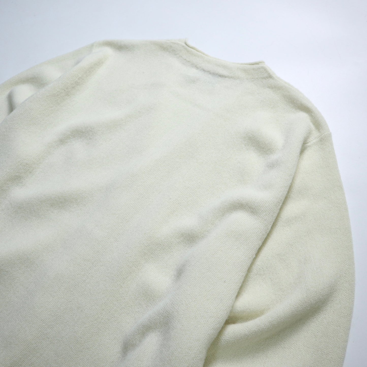 70s IZOD Lacoste 美國製 純白色開襟針織衫 - 富士鳥古著