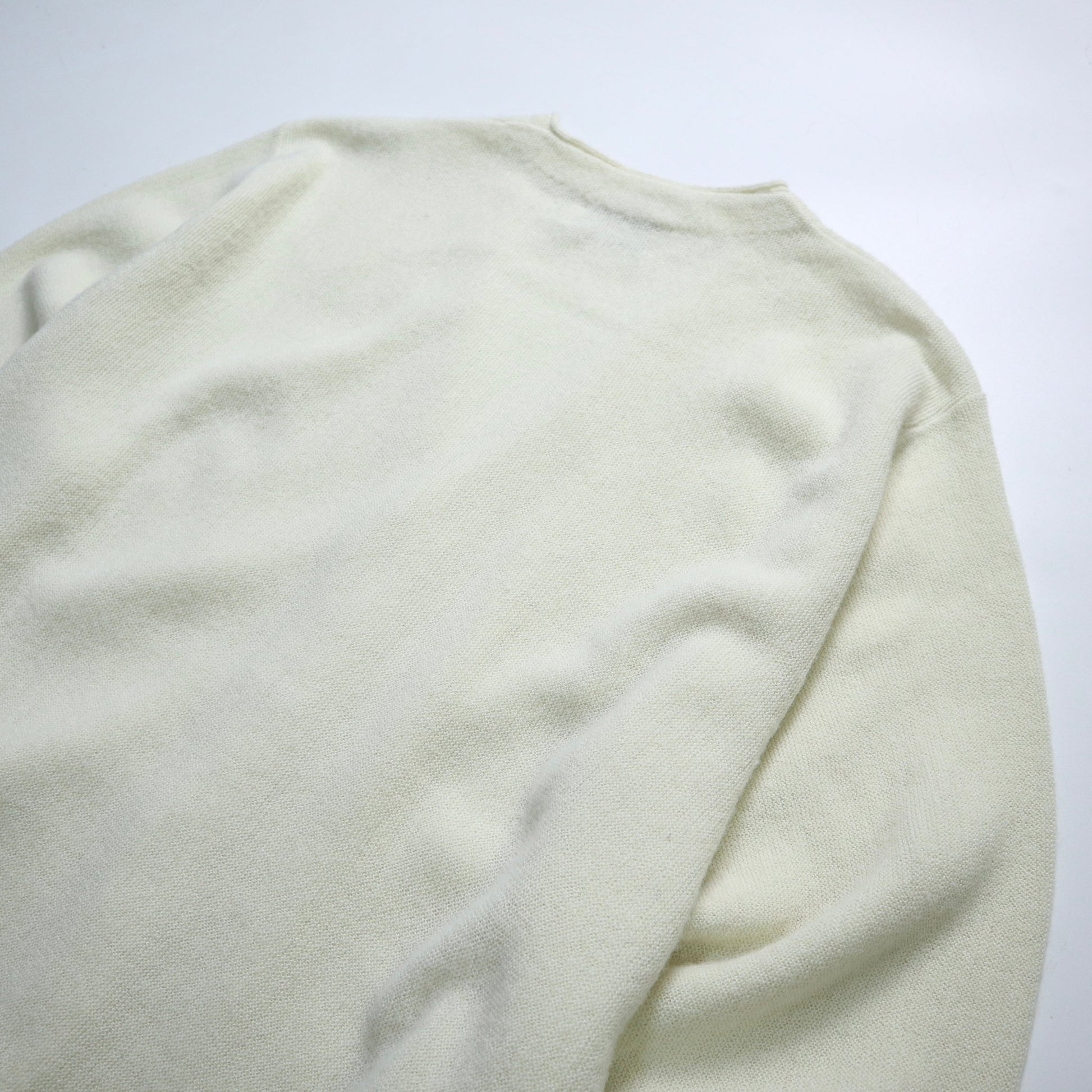 70s IZOD Lacoste 美國製 純白色開襟針織衫 - 富士鳥古著