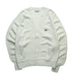 70s IZOD Lacoste 美國製 純白色開襟針織衫 - 富士鳥古著