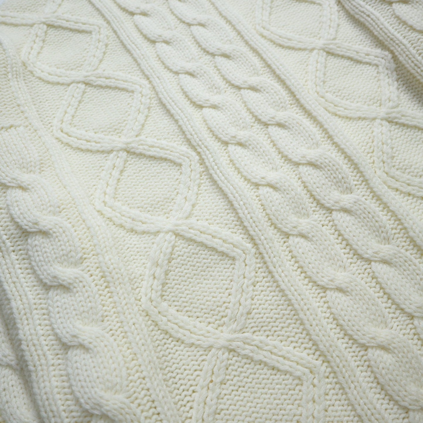 70s K - Mart 台灣製 白色圓領針織衫 - 富士鳥古著