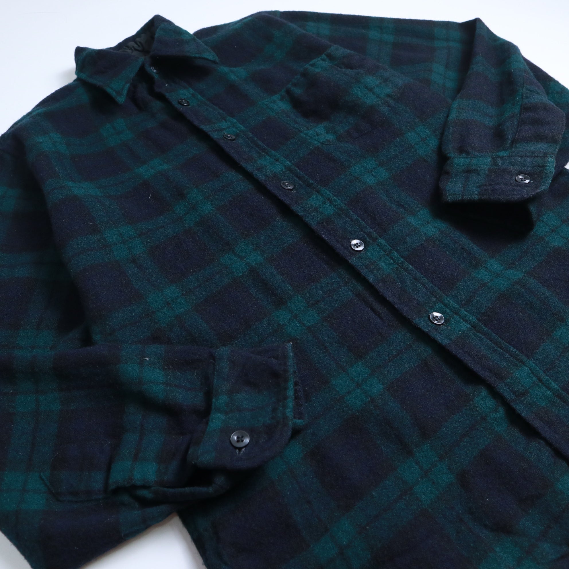 Vintage outlet Green Plaid Pendleton Campbell Tartan Country Traditionals Wool Flannel