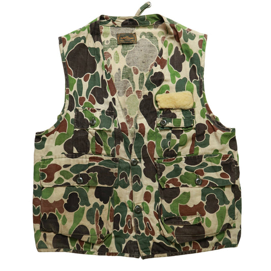 70s SAFTBAK Camo hunting vest 迷彩狩獵背心 - 富士鳥古著