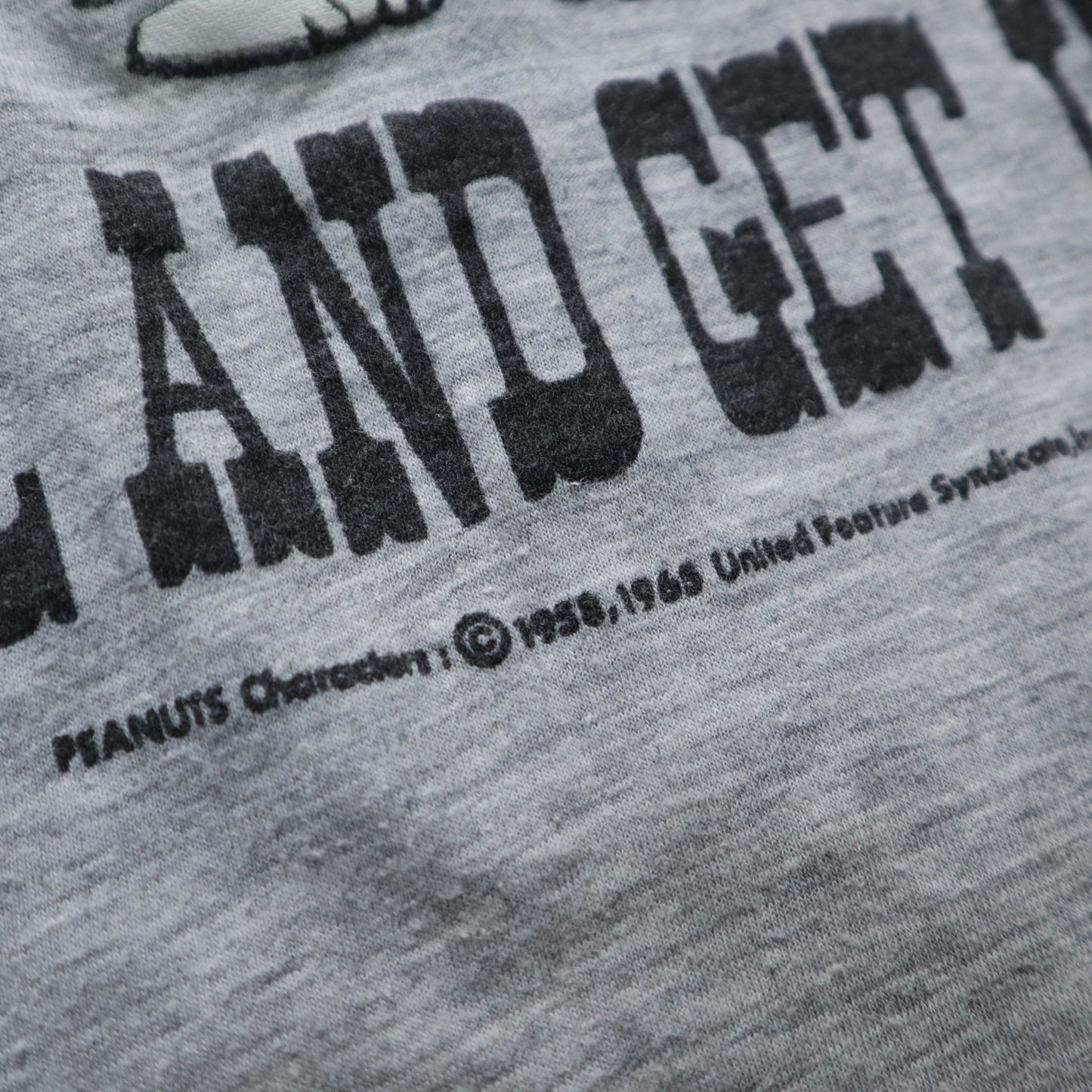 70s 美國製 Snoopy餐車"Come and Get It "灰色tee - 富士鳥古著