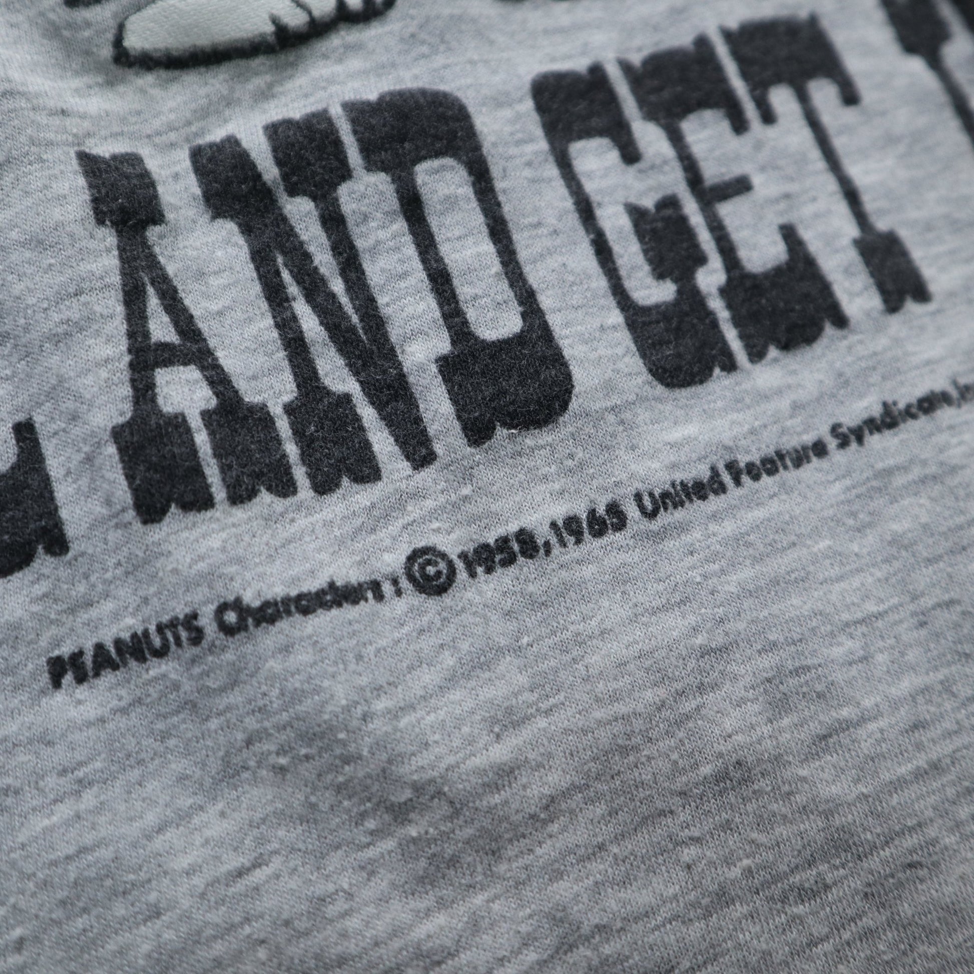 70s 美國製 Snoopy餐車"Come and Get It "灰色tee - 富士鳥古著