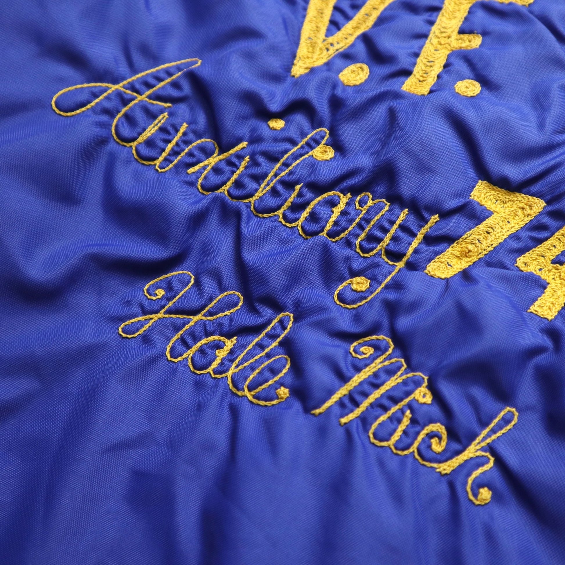 70s V.F.W. 美國女子協會防風刷毛外套 鎖鏈繡 - 富士鳥古著