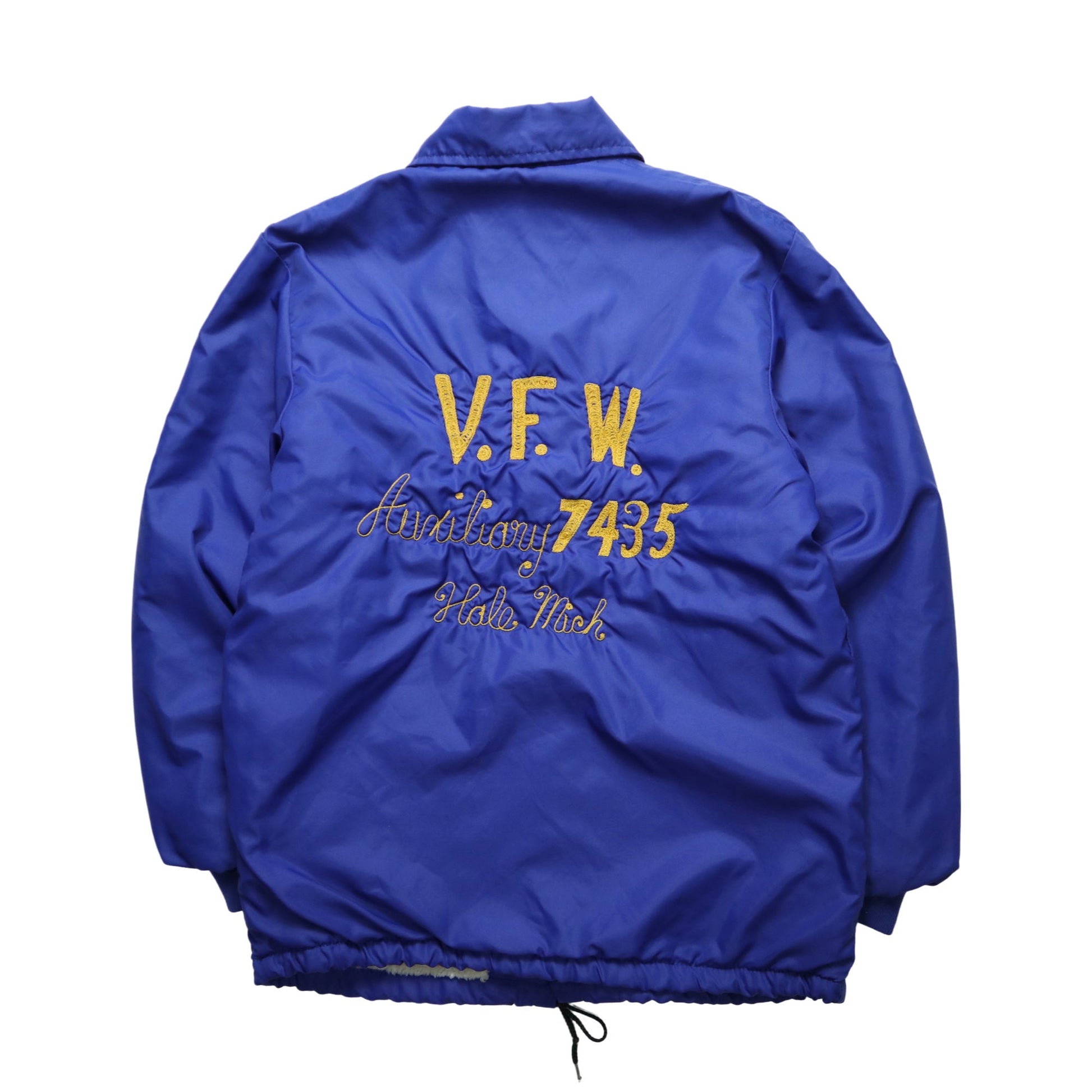 70s V.F.W. 美國女子協會防風刷毛外套 鎖鏈繡 - 富士鳥古著