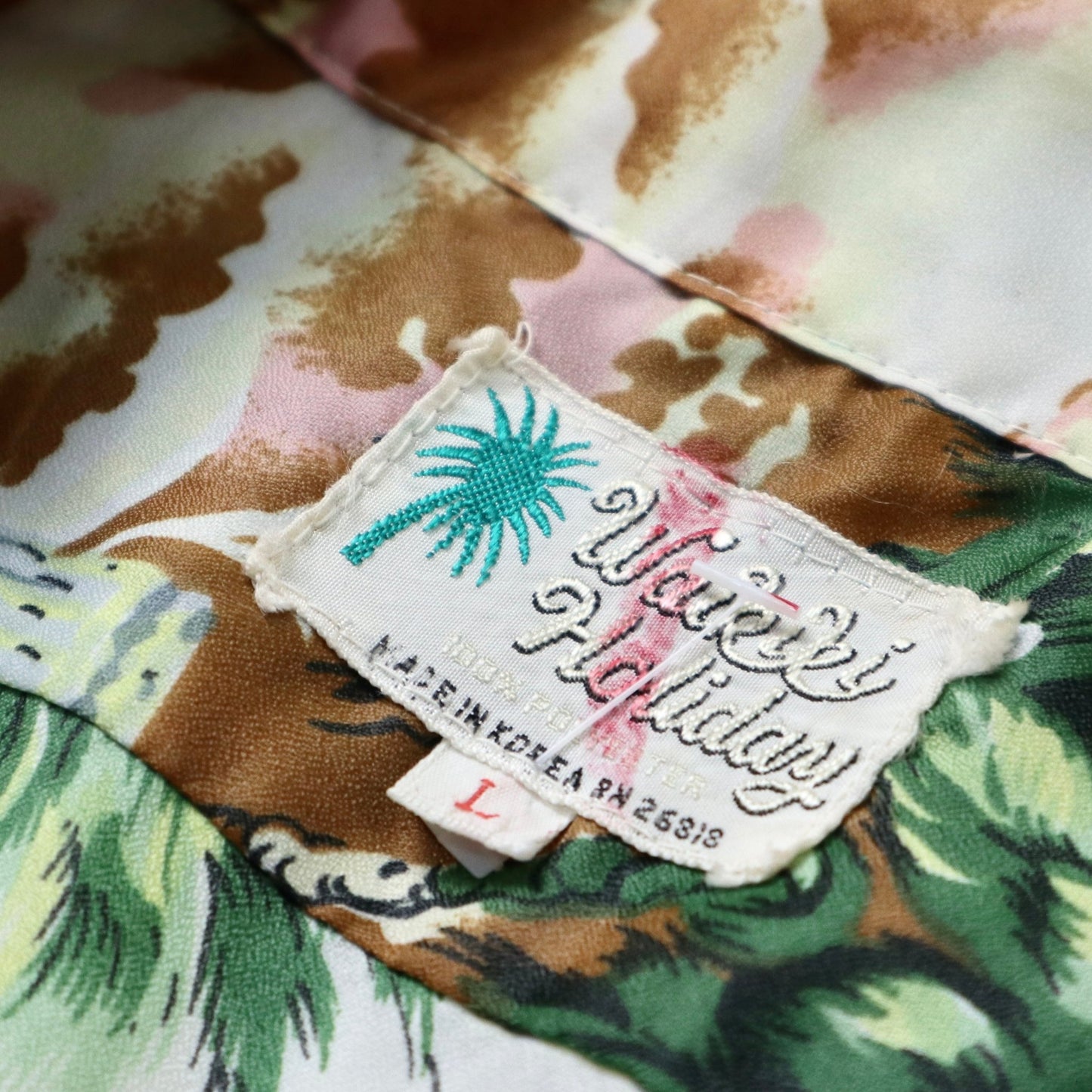 70s Waikiki Holiday 椰子樹與帆船夏威夷襯衫 - 富士鳥古著