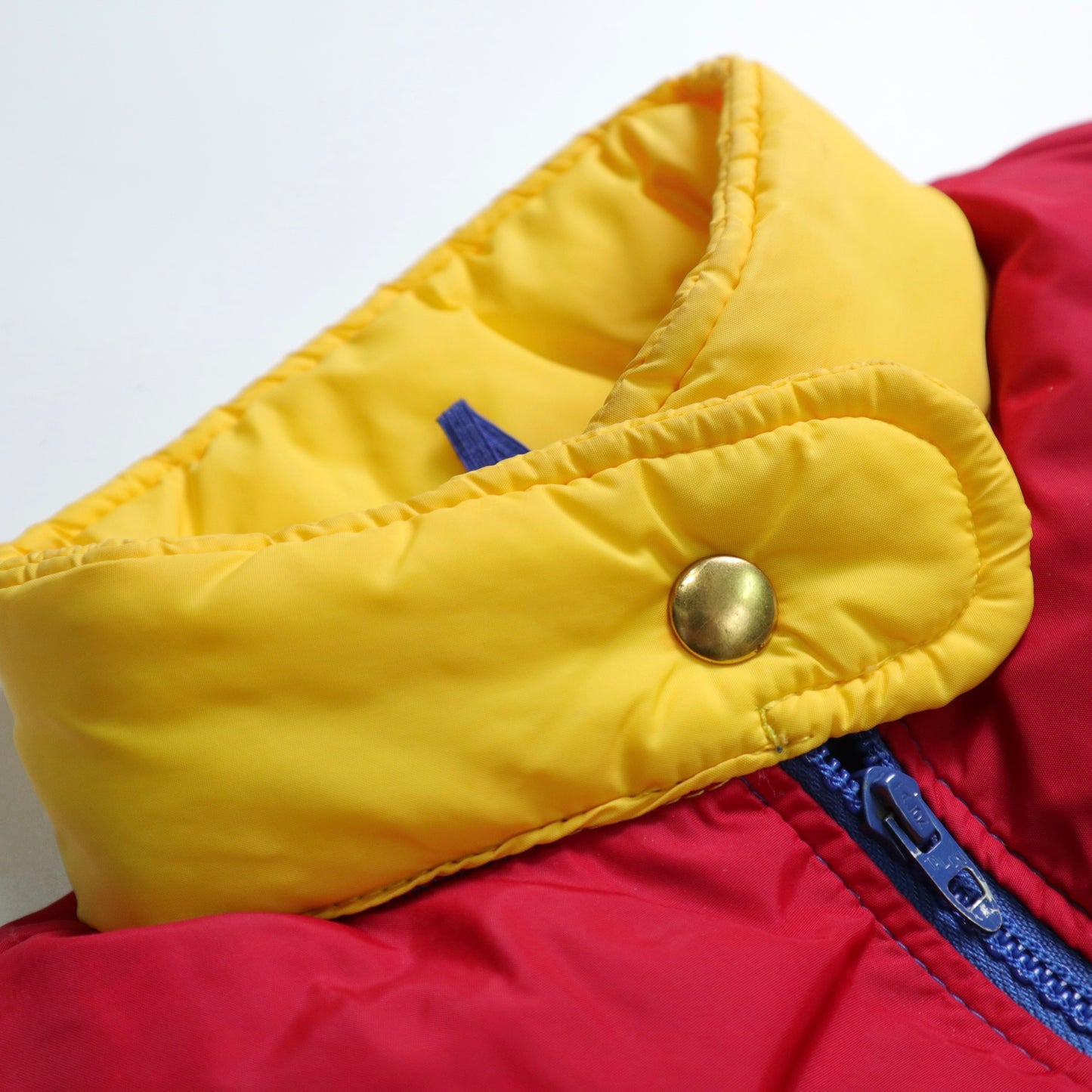 1970s SEARS rainbow color block down vest