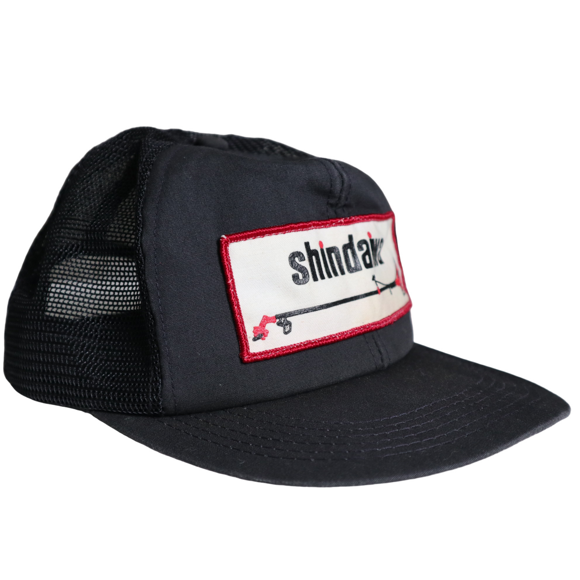 80-90s American hat – black trucker 富士鳥古著 made Shindaiwa