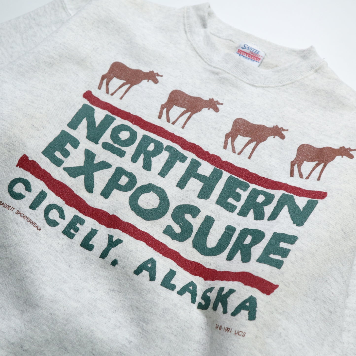 90s American-made American comedy Northern Exposure offset sweatshirt college tee