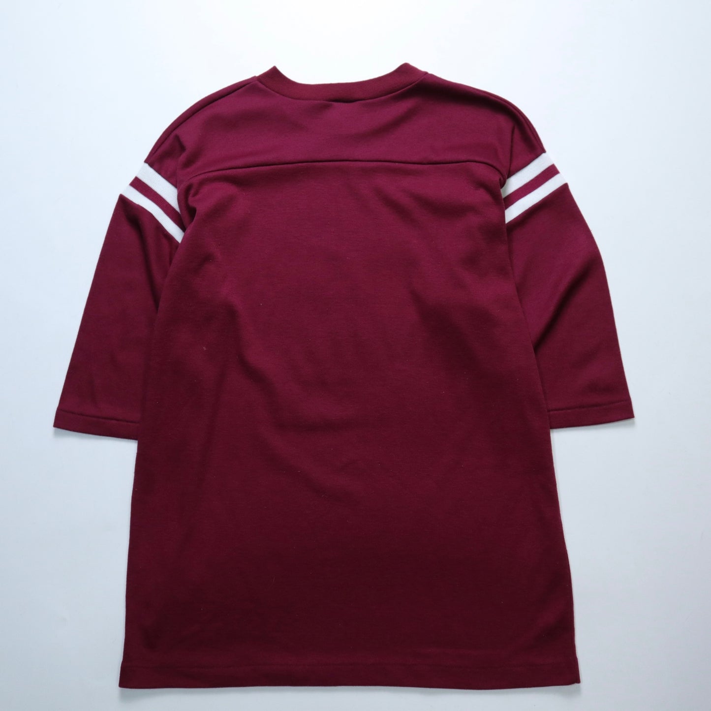 70-80s Artex 美國製 Snoopy I Survived 酒紅色五分袖T-Shirt