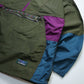 80s LLBean USA-made dark green colorblock nylon pullover windproof blouse