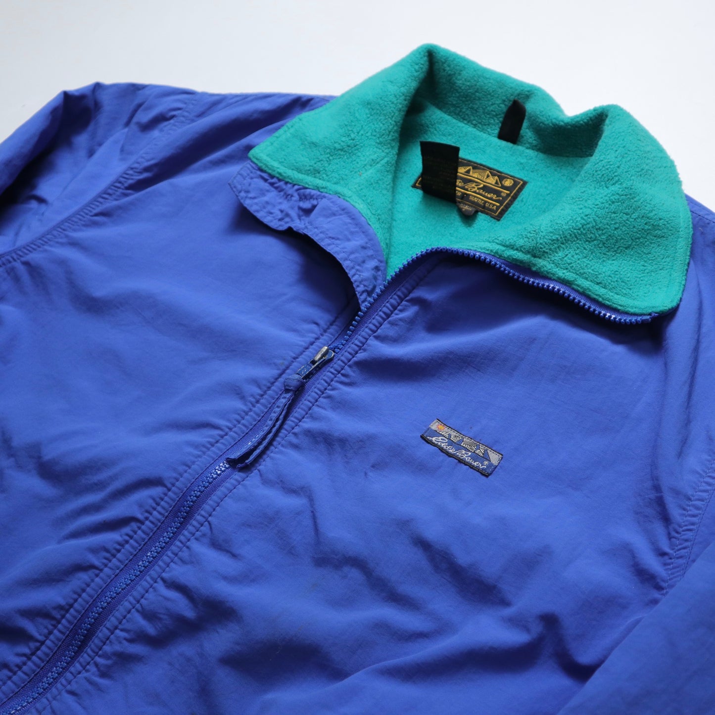 90年代 EDDIE BAUER アメリカ製 ブルー 防風ウォームジャケット
