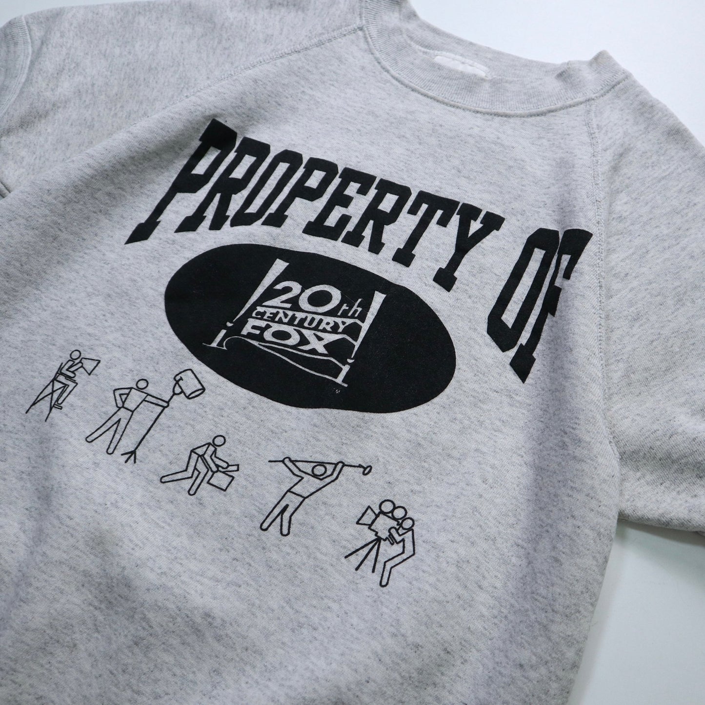 80 - 90s 美國製 20th福斯電影 灰色短袖衛衣 - 富士鳥古著