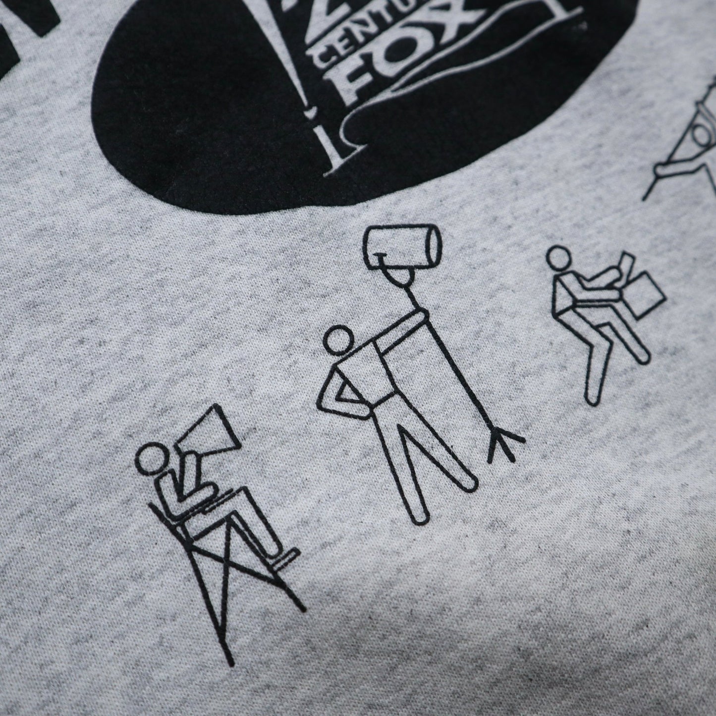 80 - 90s 美國製 20th福斯電影 灰色短袖衛衣 - 富士鳥古著