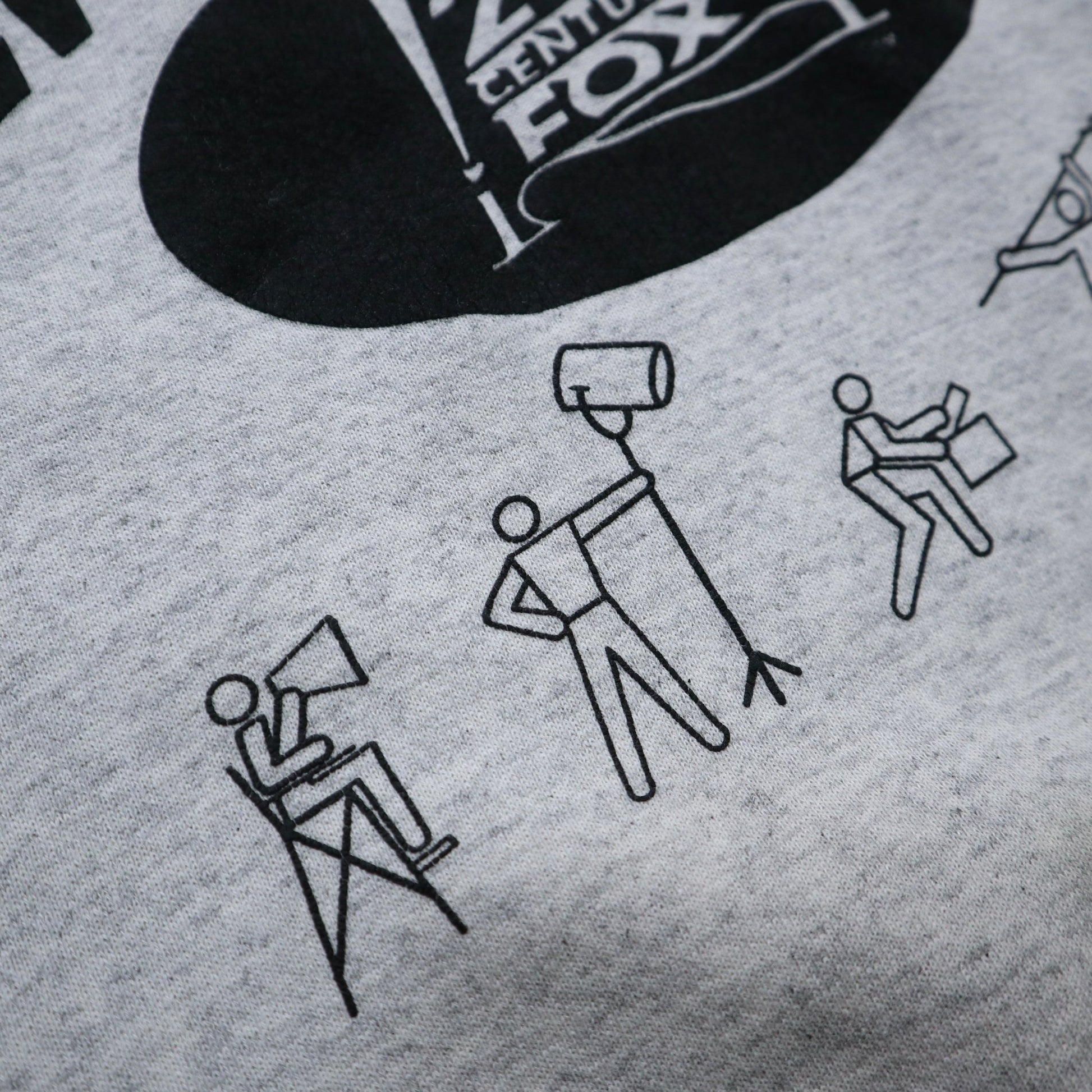 80 - 90s 美國製 20th福斯電影 灰色短袖衛衣 - 富士鳥古著