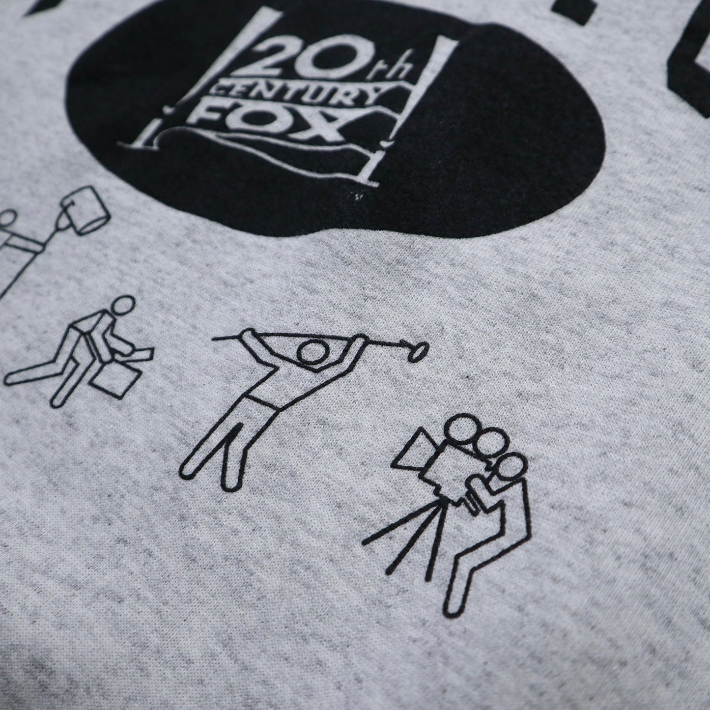 80 - 90s 美國製 20th福斯電影 灰色短袖衛衣 - 富士鳥古著