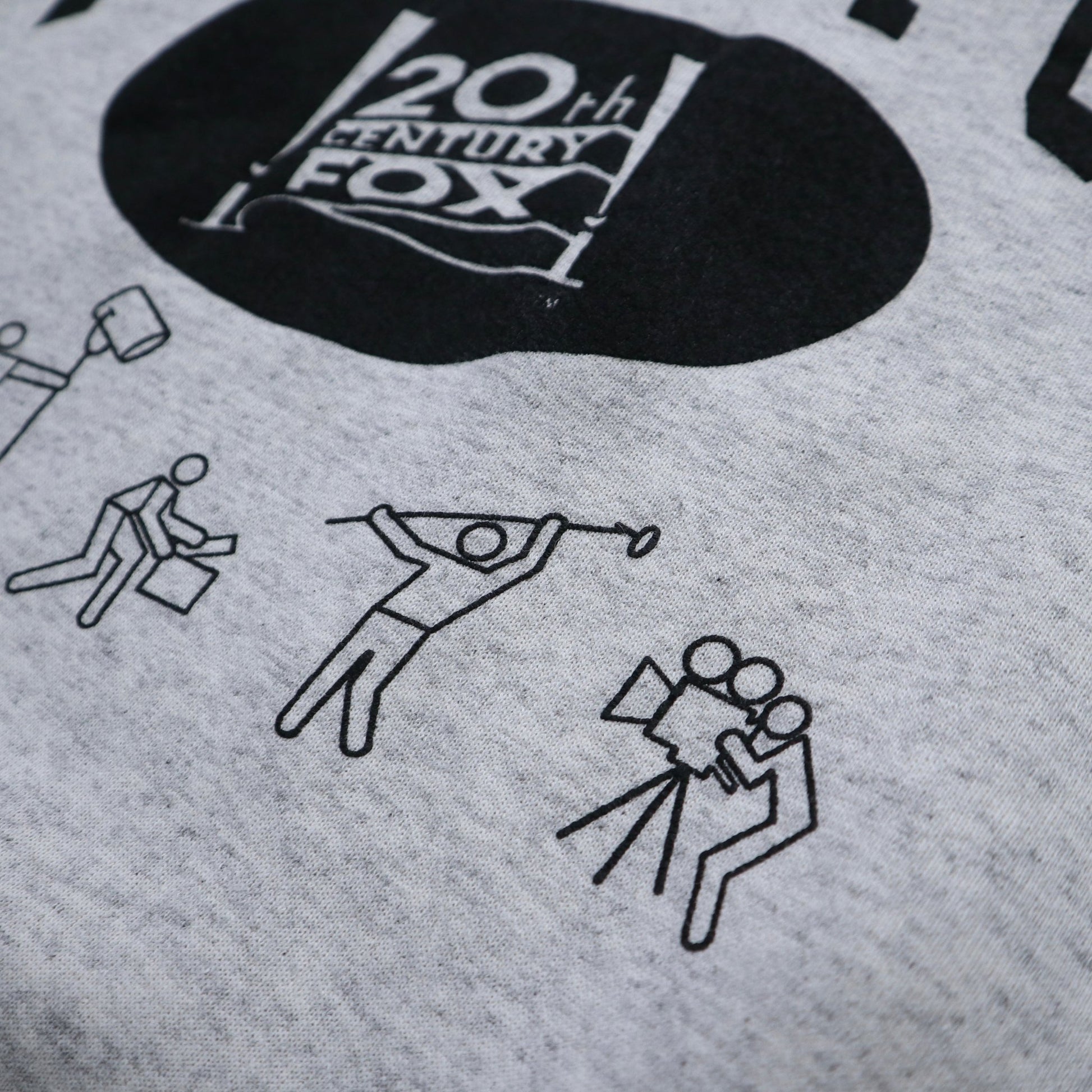 80 - 90s 美國製 20th福斯電影 灰色短袖衛衣 - 富士鳥古著