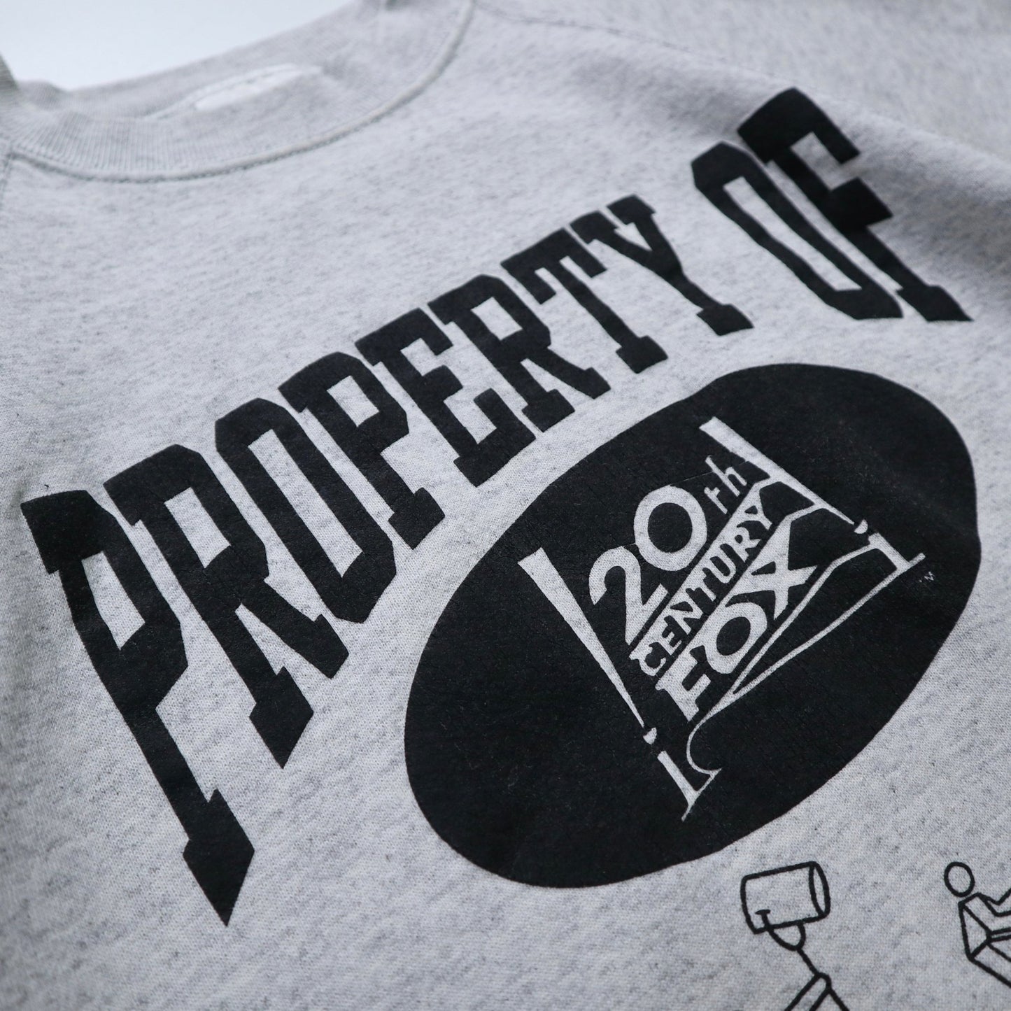 80 - 90s 美國製 20th福斯電影 灰色短袖衛衣 - 富士鳥古著