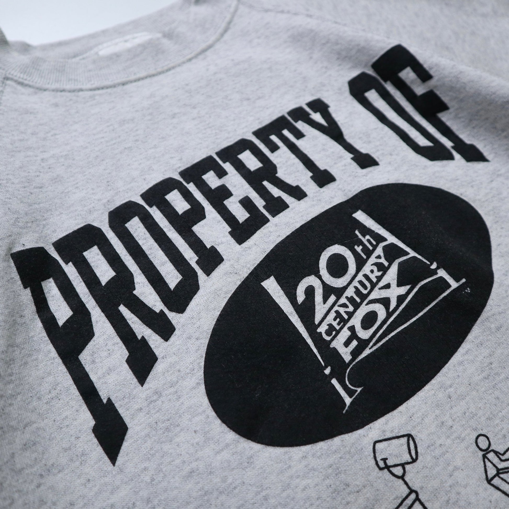 80 - 90s 美國製 20th福斯電影 灰色短袖衛衣 - 富士鳥古著