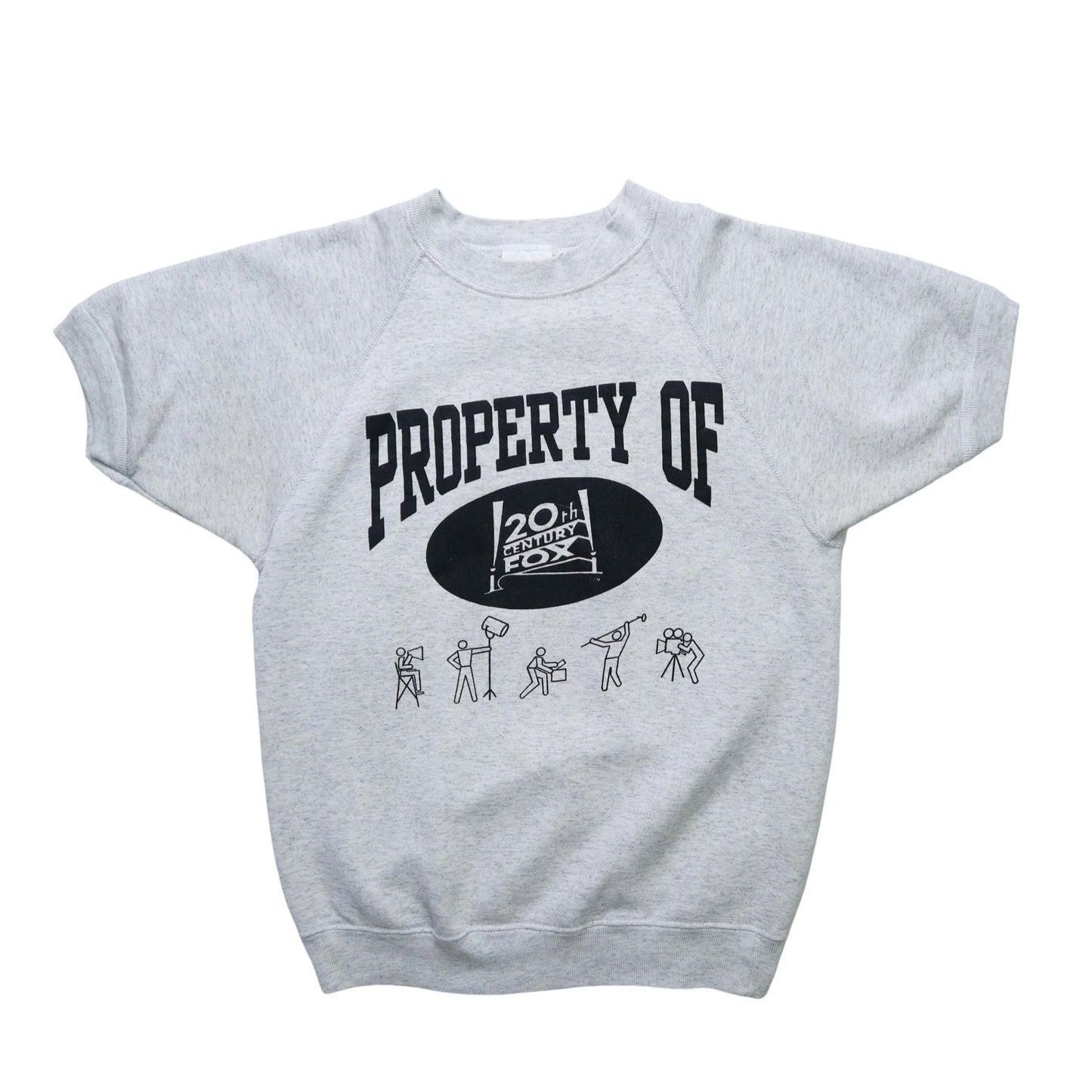 80 - 90s 美國製 20th福斯電影 灰色短袖衛衣 - 富士鳥古著