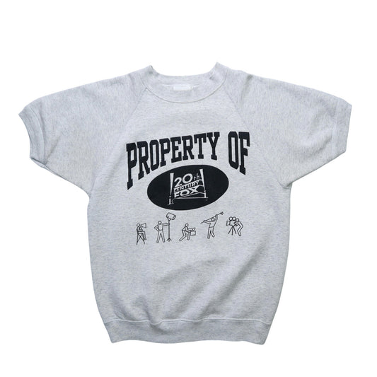 80 - 90s 美國製 20th福斯電影 灰色短袖衛衣 - 富士鳥古著