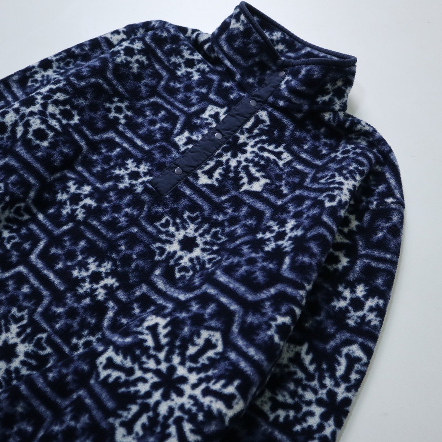 80 - 90s L.L.Bean 雪花圖騰抓毛絨套頭衫 - 富士鳥古著