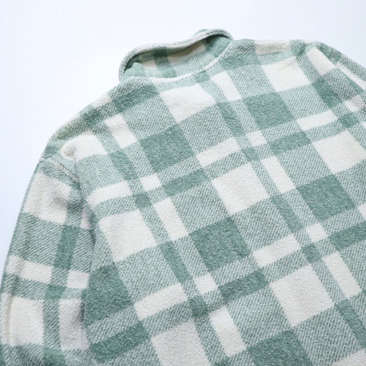 80 - 90s L.L.Bean 美國製 綠格紋毛巾布襯衫 女生襯衫 - 富士鳥古著